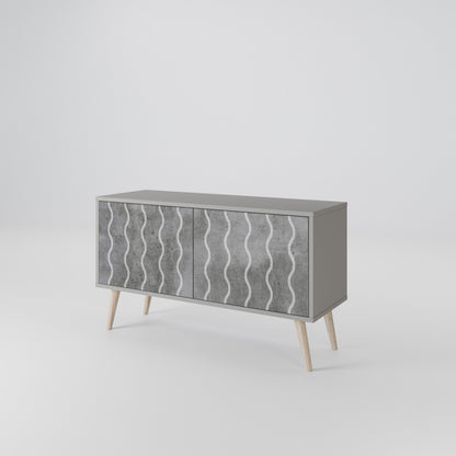 WAVES OF CONCRETE Kompaktní dvoudveřový TV stolek
