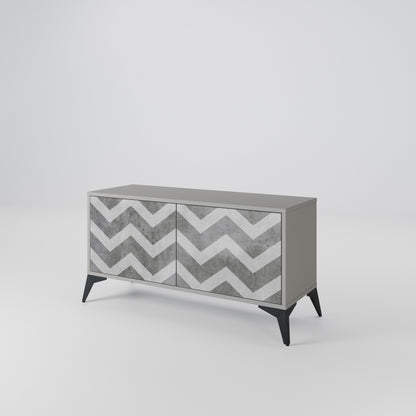 TOUGH ZIG ZAG Kompaktní dvoudveřový TV stolek