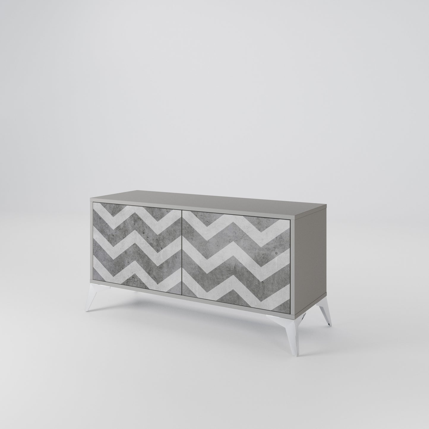 TOUGH ZIG ZAG Kompaktní dvoudveřový TV stolek