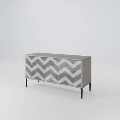 TOUGH ZIG ZAG Kompaktní dvoudveřový TV stolek