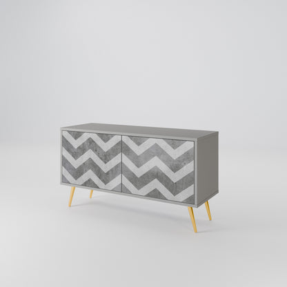 TOUGH ZIG ZAG Kompaktní dvoudveřový TV stolek