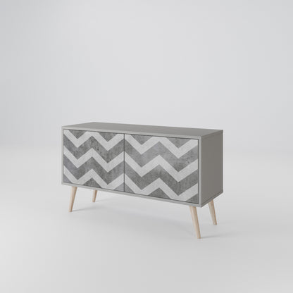 TOUGH ZIG ZAG Kompaktní dvoudveřový TV stolek