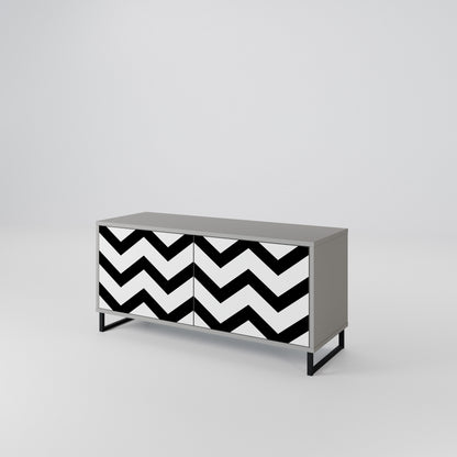 CLASSIC ZIG ZAG Kompaktní dvoudveřový TV stolek