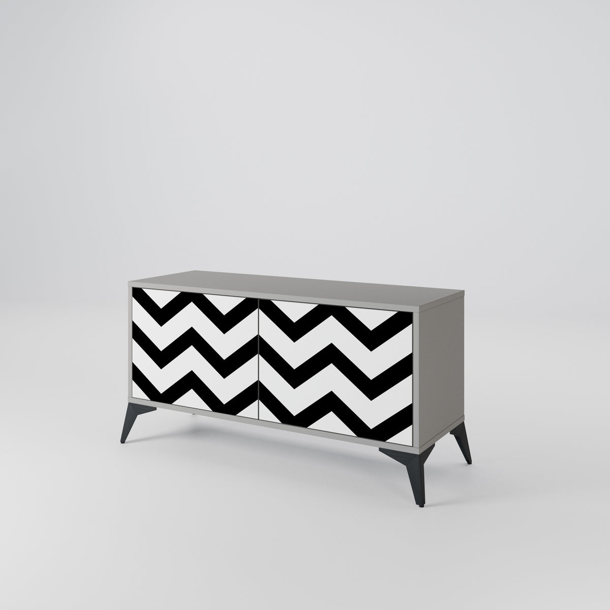 CLASSIC ZIG ZAG Kompaktní dvoudveřový TV stolek