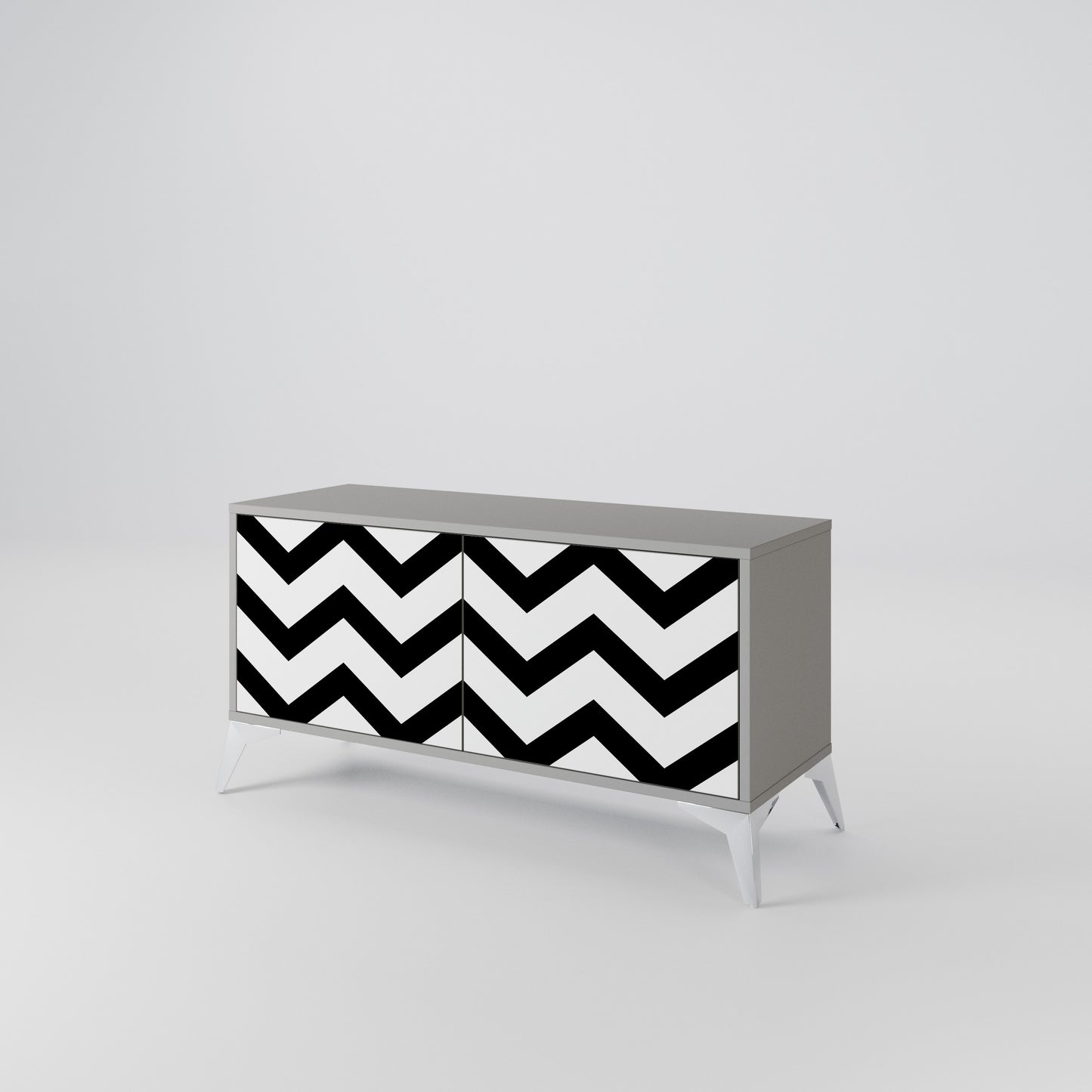 CLASSIC ZIG ZAG Kompaktní dvoudveřový TV stolek