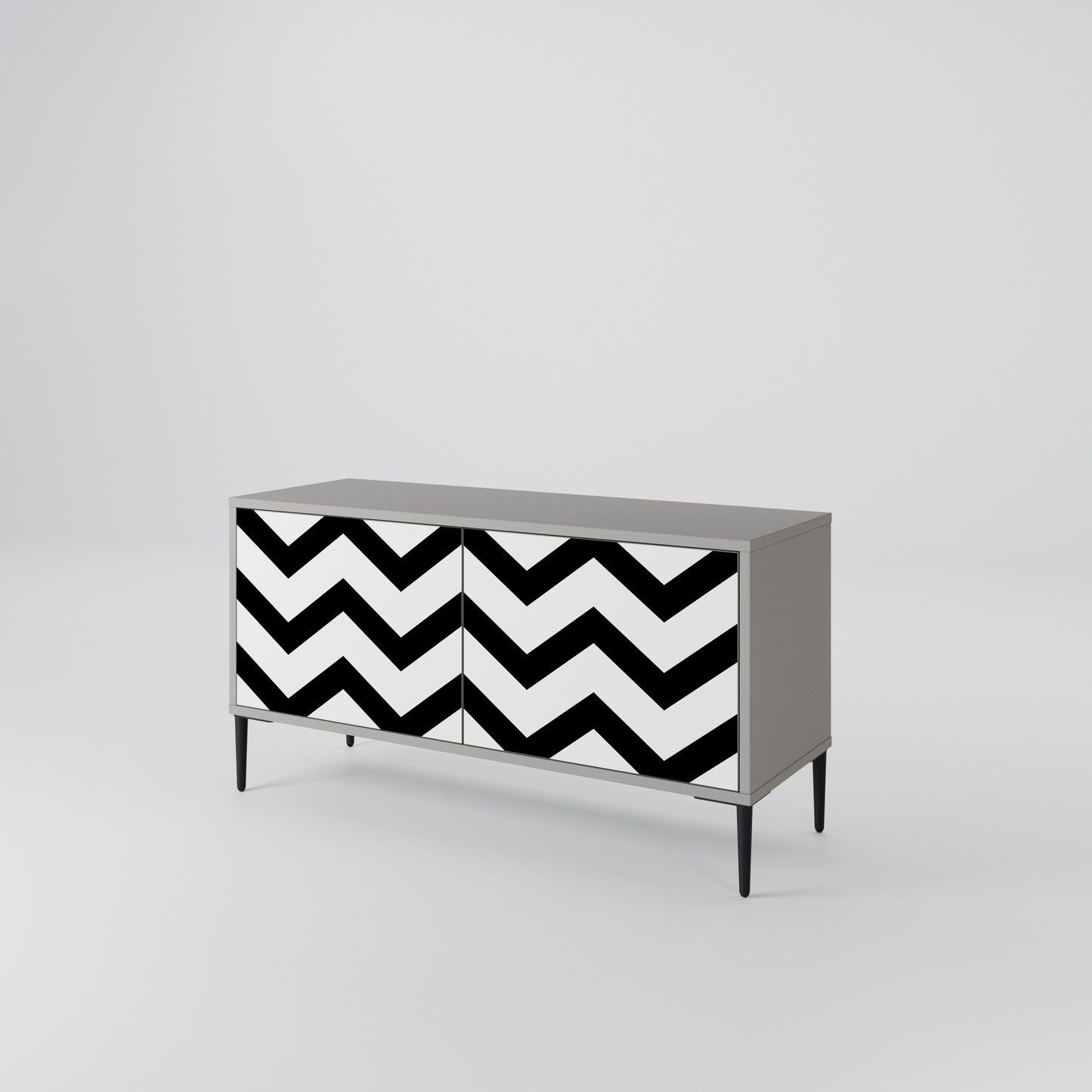 CLASSIC ZIG ZAG Kompaktní dvoudveřový TV stolek