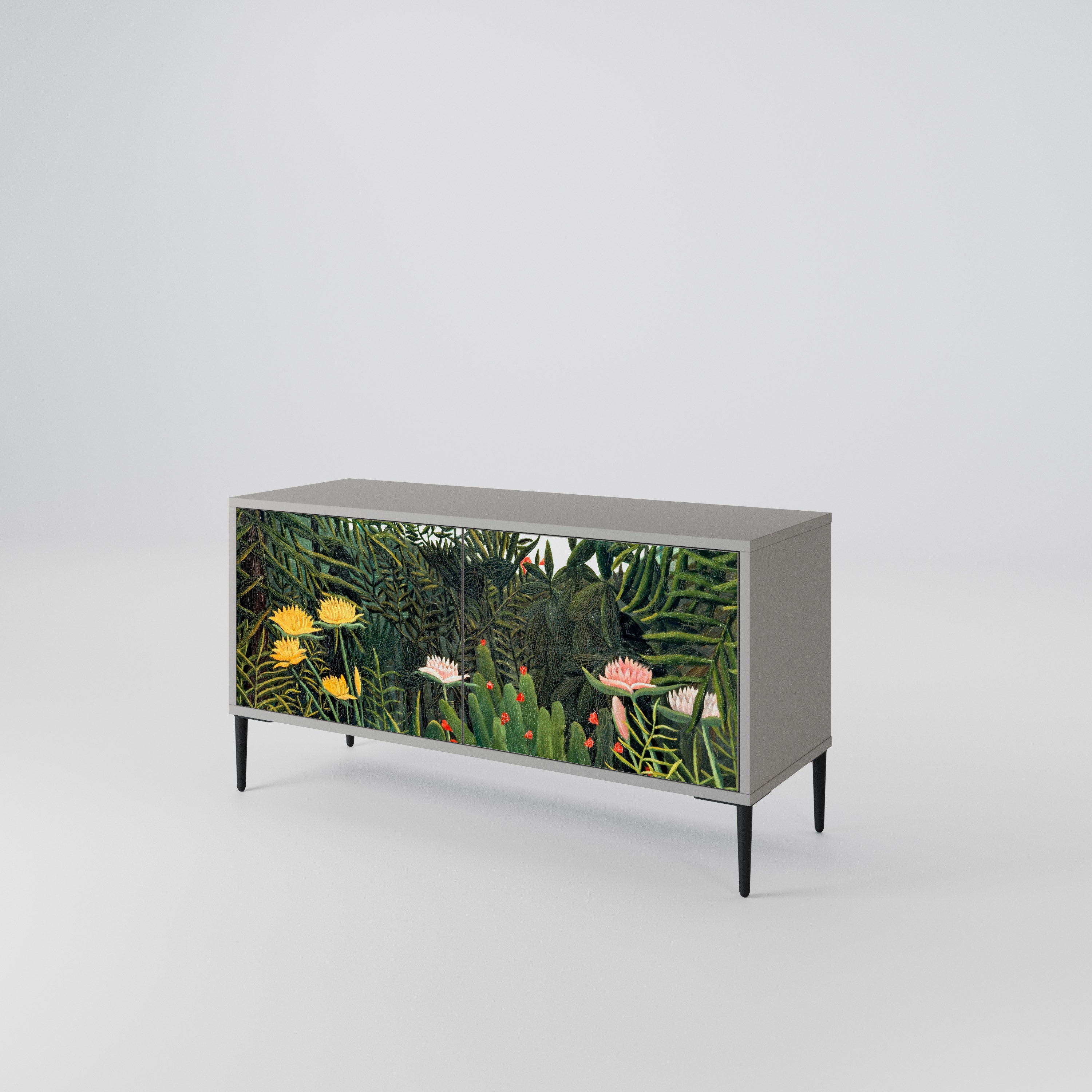 VIRGIN FOREST WITH SUNSET Compact 2-Door TV Cabinet