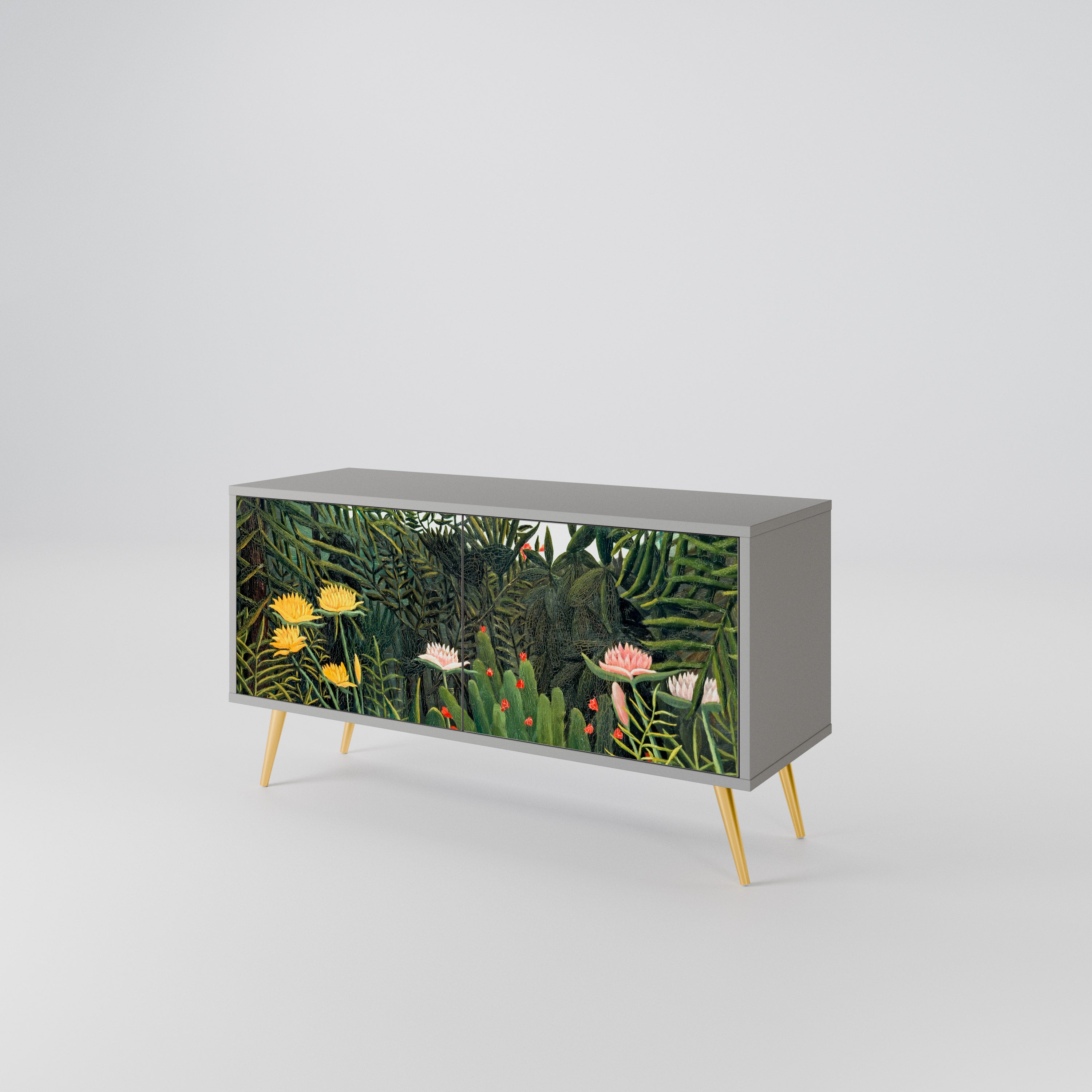 VIRGIN FOREST WITH SUNSET Compact 2-Door TV Cabinet