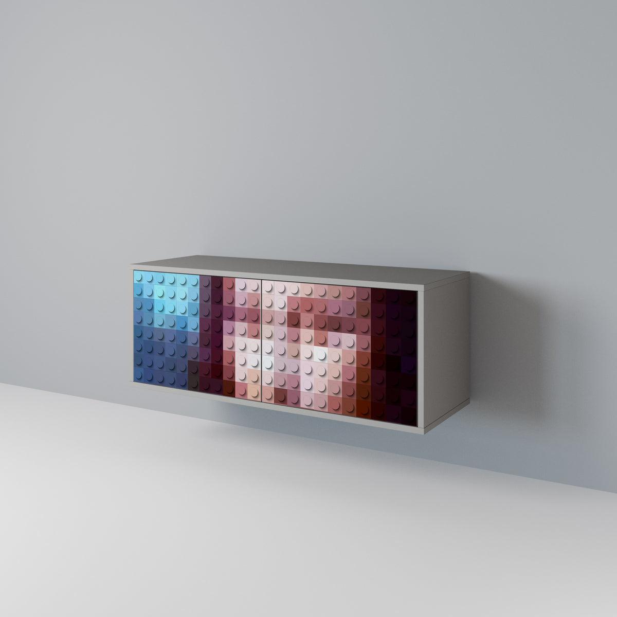 CONSTRUCTIVE ART Kompaktní dvoudveřový TV stolek