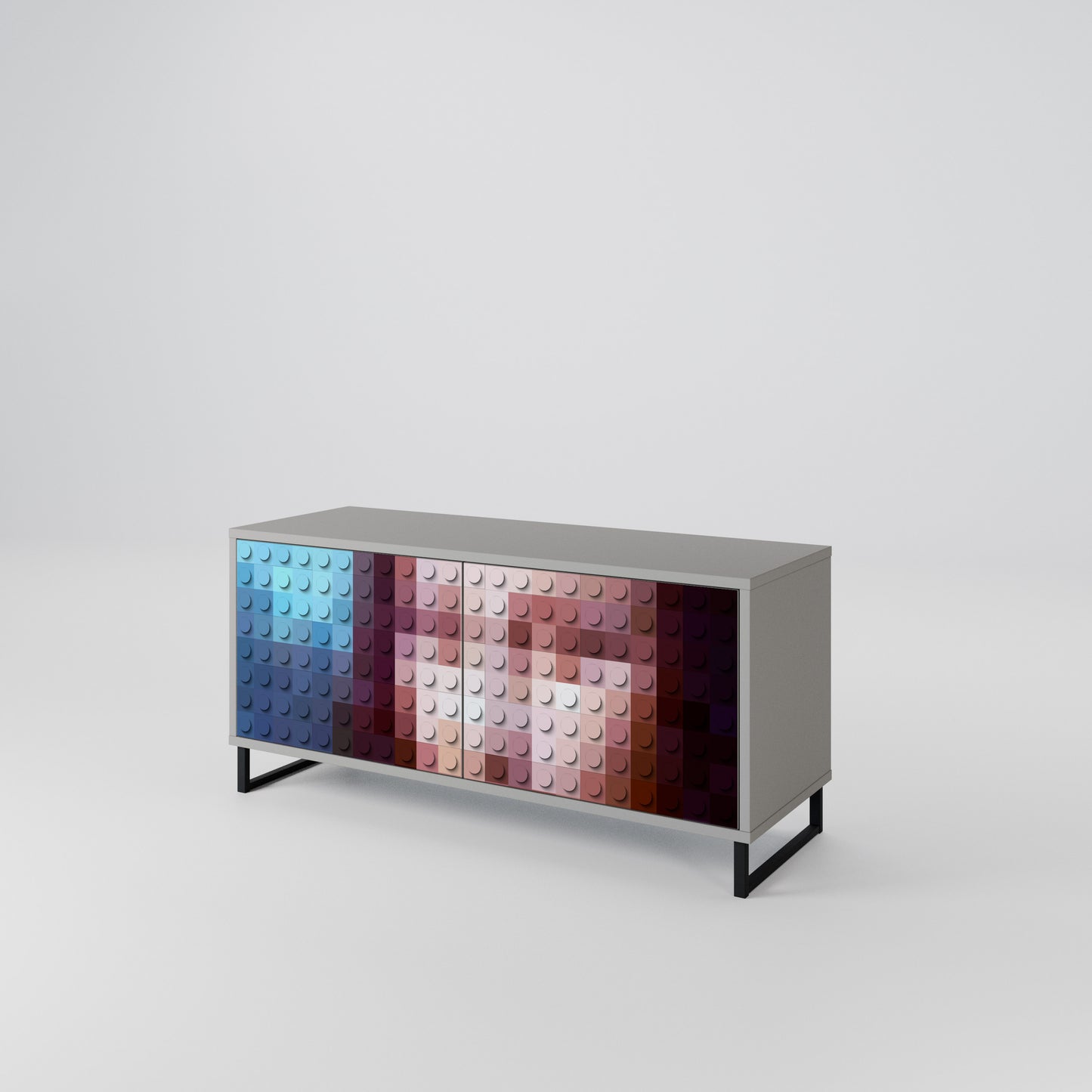 CONSTRUCTIVE ART Kompaktní dvoudveřový TV stolek
