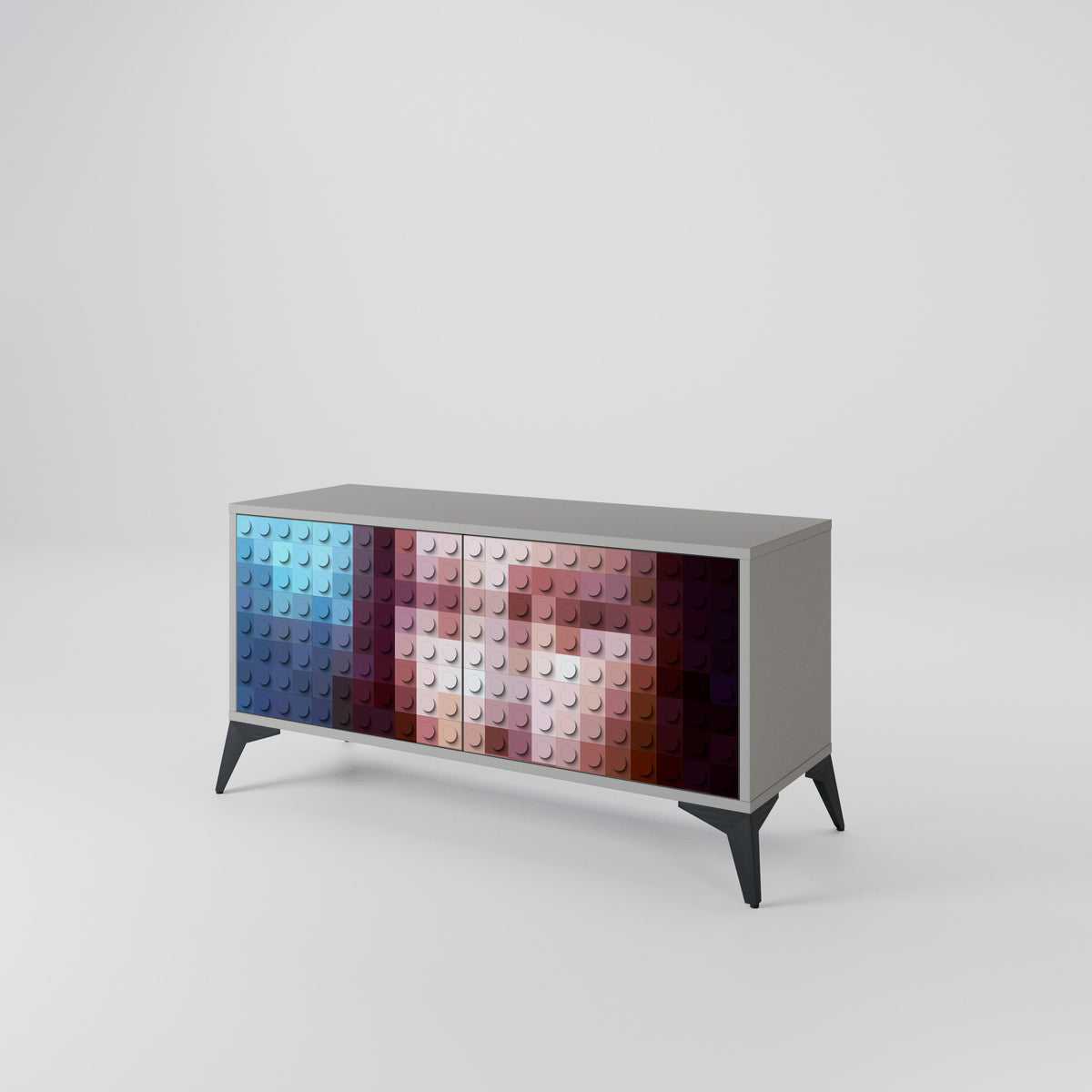 CONSTRUCTIVE ART Kompaktní dvoudveřový TV stolek