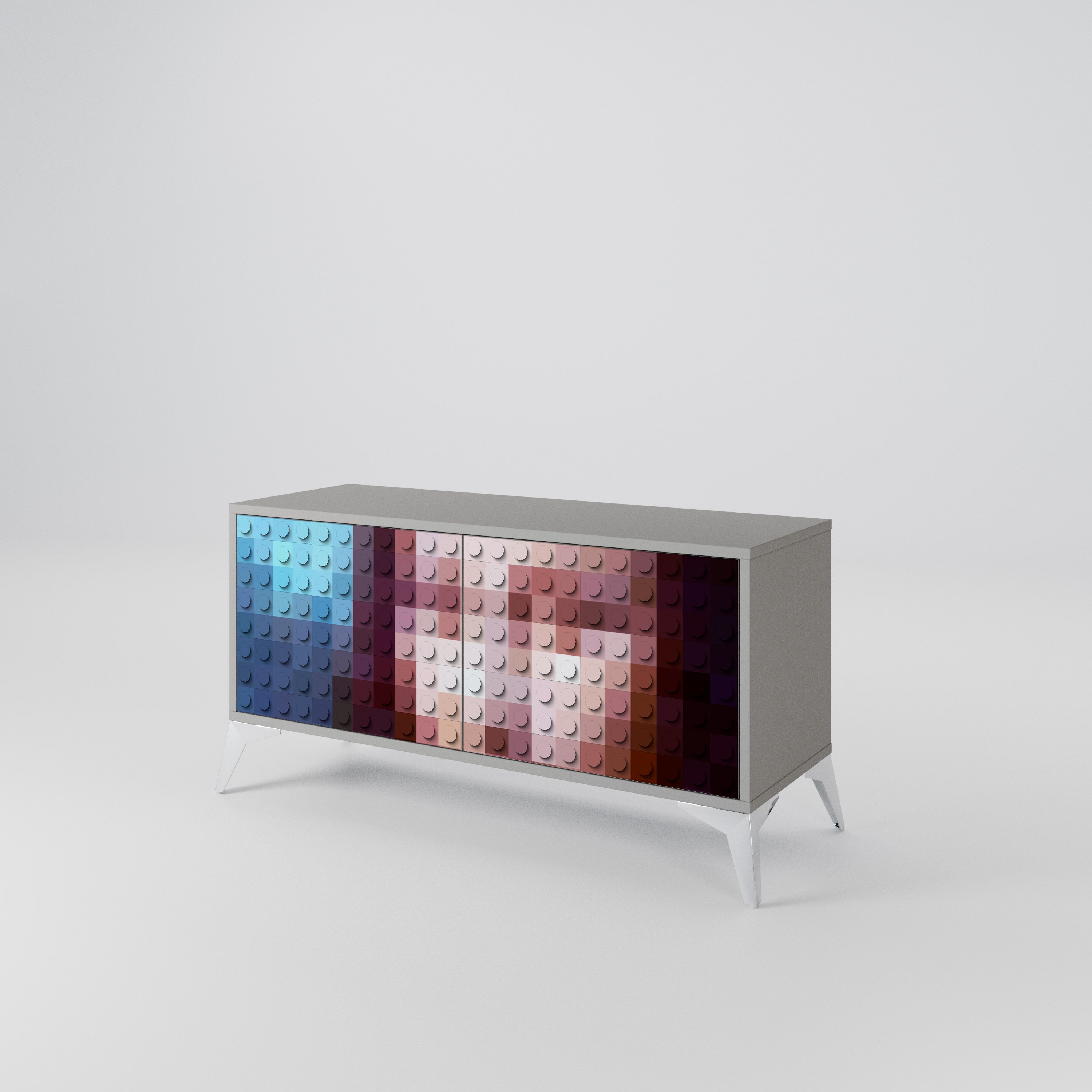 CONSTRUCTIVE ART Compact 2-Door TV Cabinet
