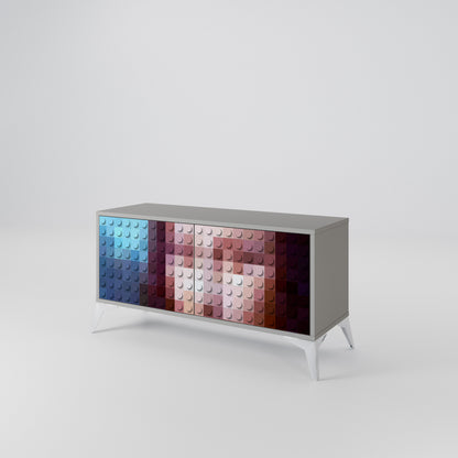 CONSTRUCTIVE ART Kompaktní dvoudveřový TV stolek