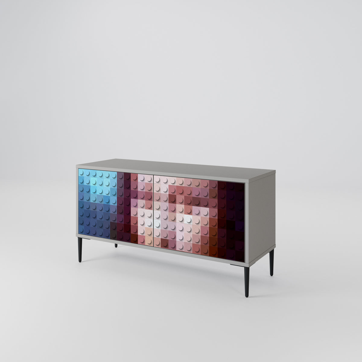 CONSTRUCTIVE ART Kompaktní dvoudveřový TV stolek