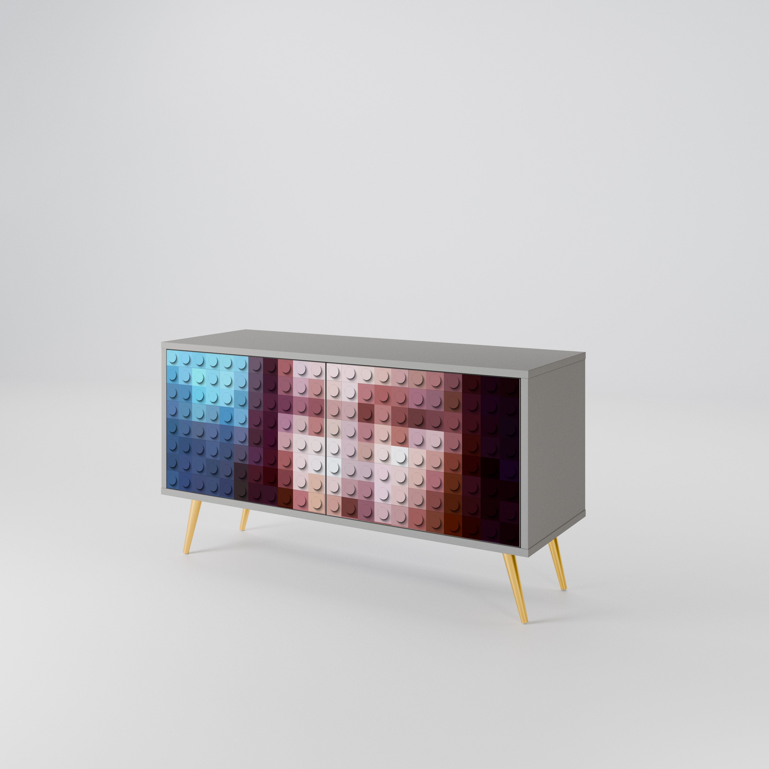 CONSTRUCTIVE ART Compact 2-Door TV Cabinet