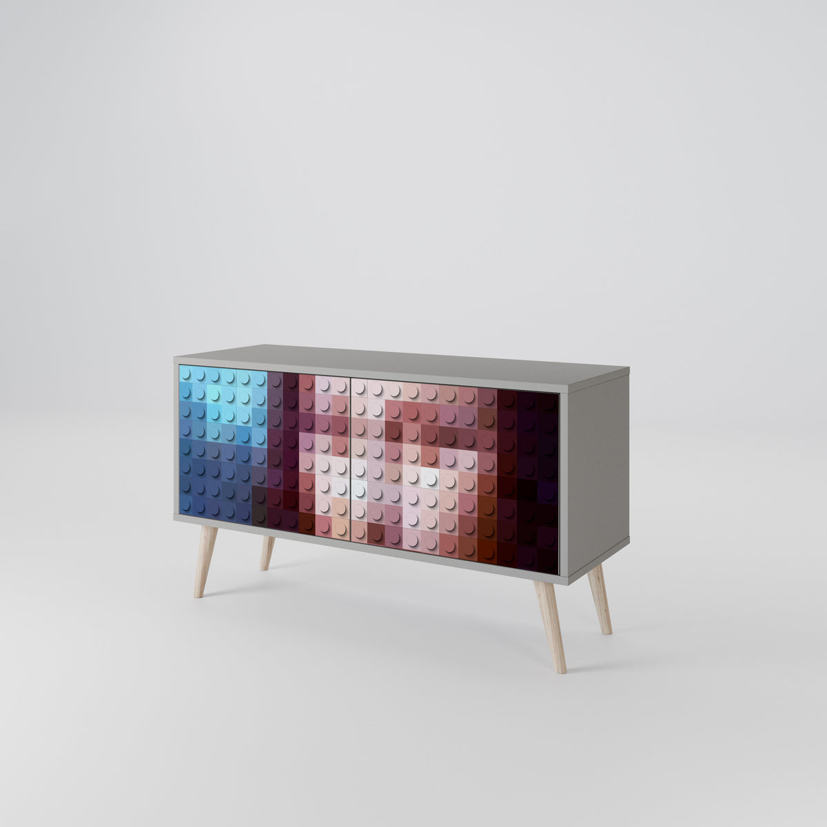CONSTRUCTIVE ART Kompaktní dvoudveřový TV stolek