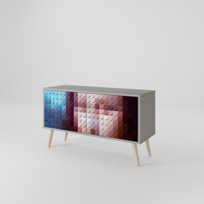 CONSTRUCTIVE ART Kompaktní dvoudveřový TV stolek
