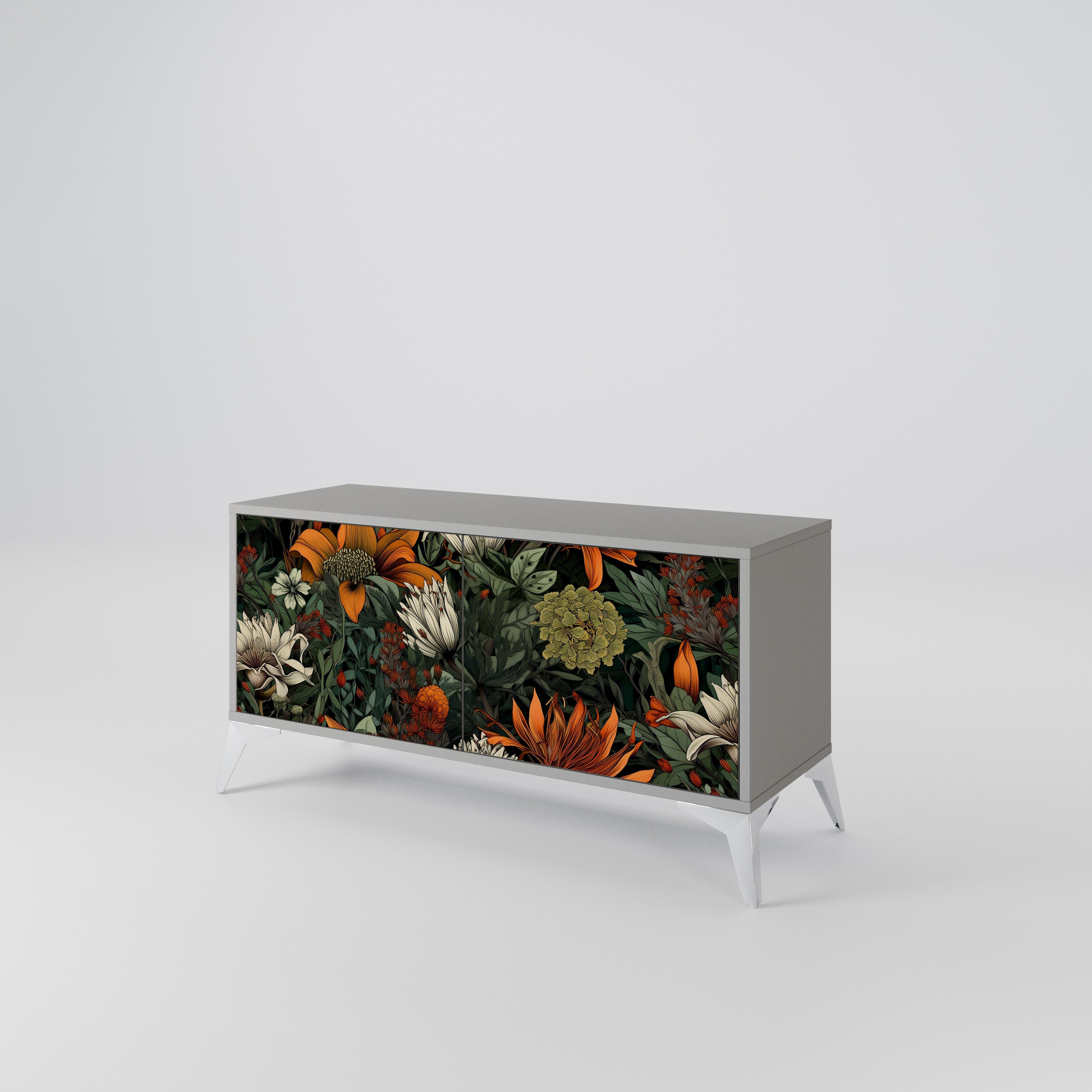 MIDNIGHT SPROUT Compact 2-Door TV Cabinet