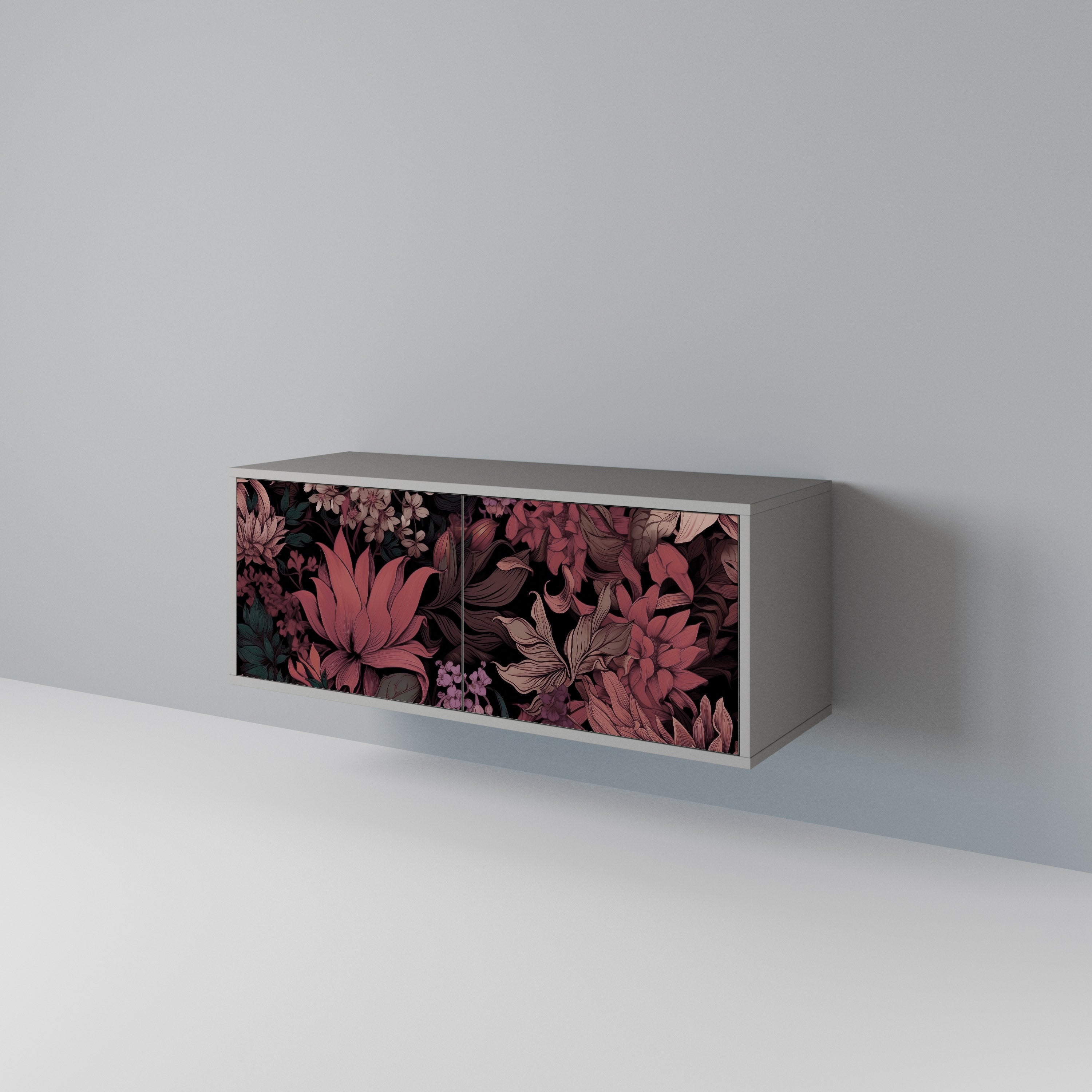 FLORAL WHISPER Compact 2-Door TV Cabinet