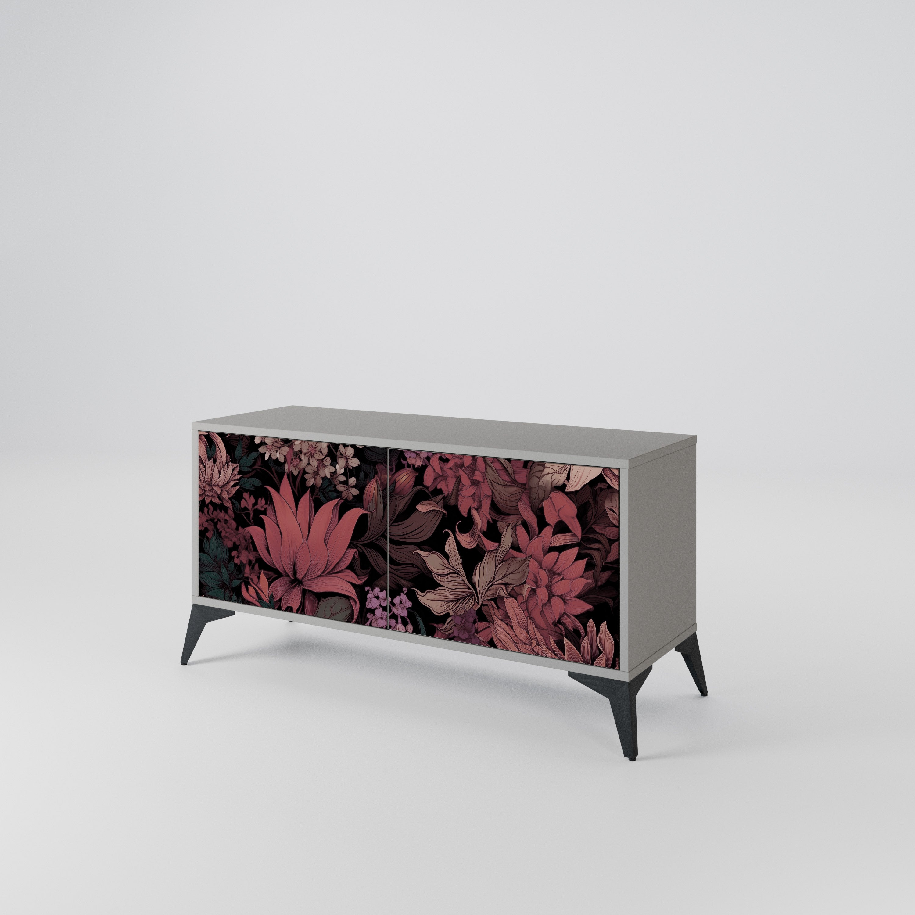 FLORAL WHISPER Compact 2-Door TV Cabinet