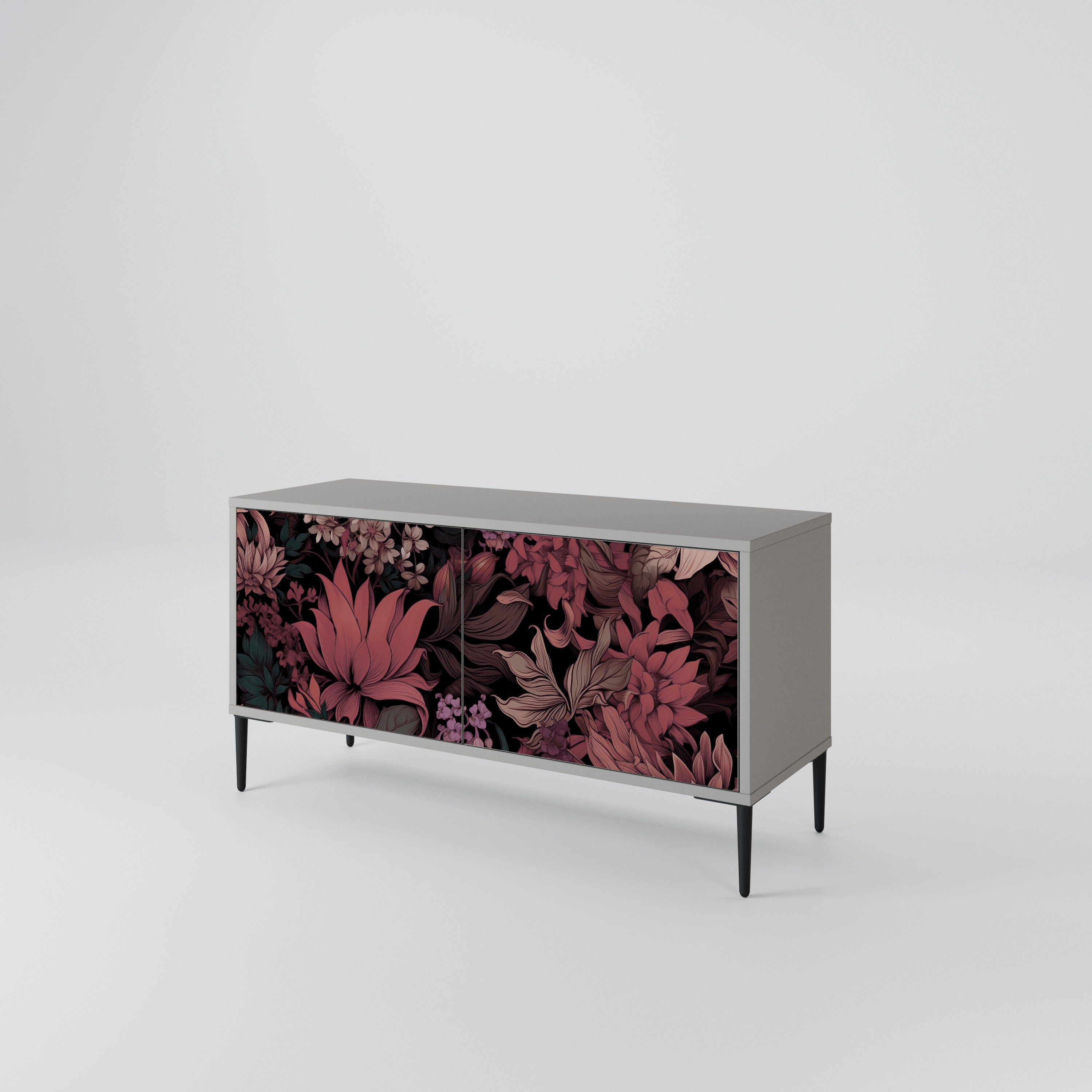 FLORAL WHISPER Compact 2-Door TV Cabinet