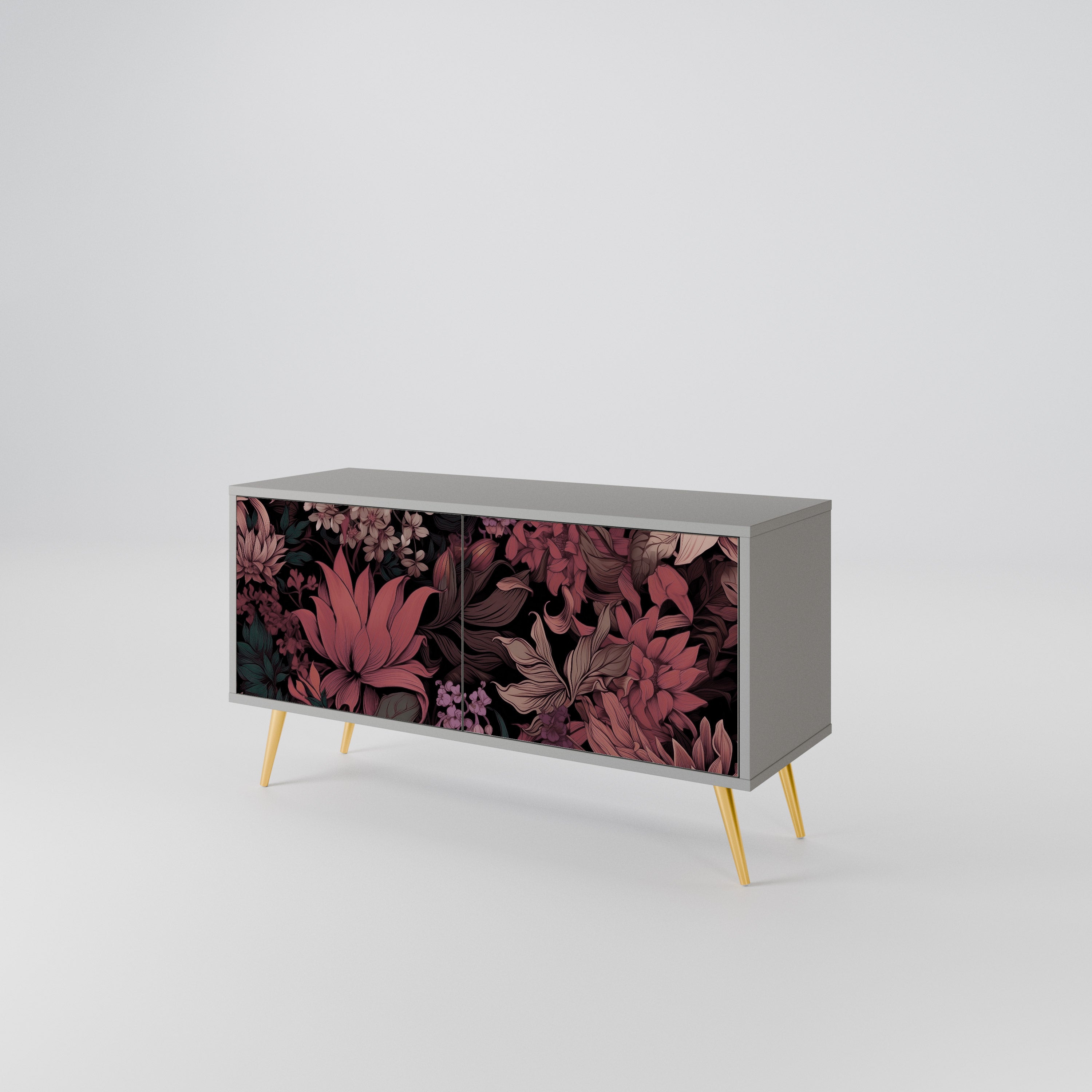 FLORAL WHISPER Compact 2-Door TV Cabinet