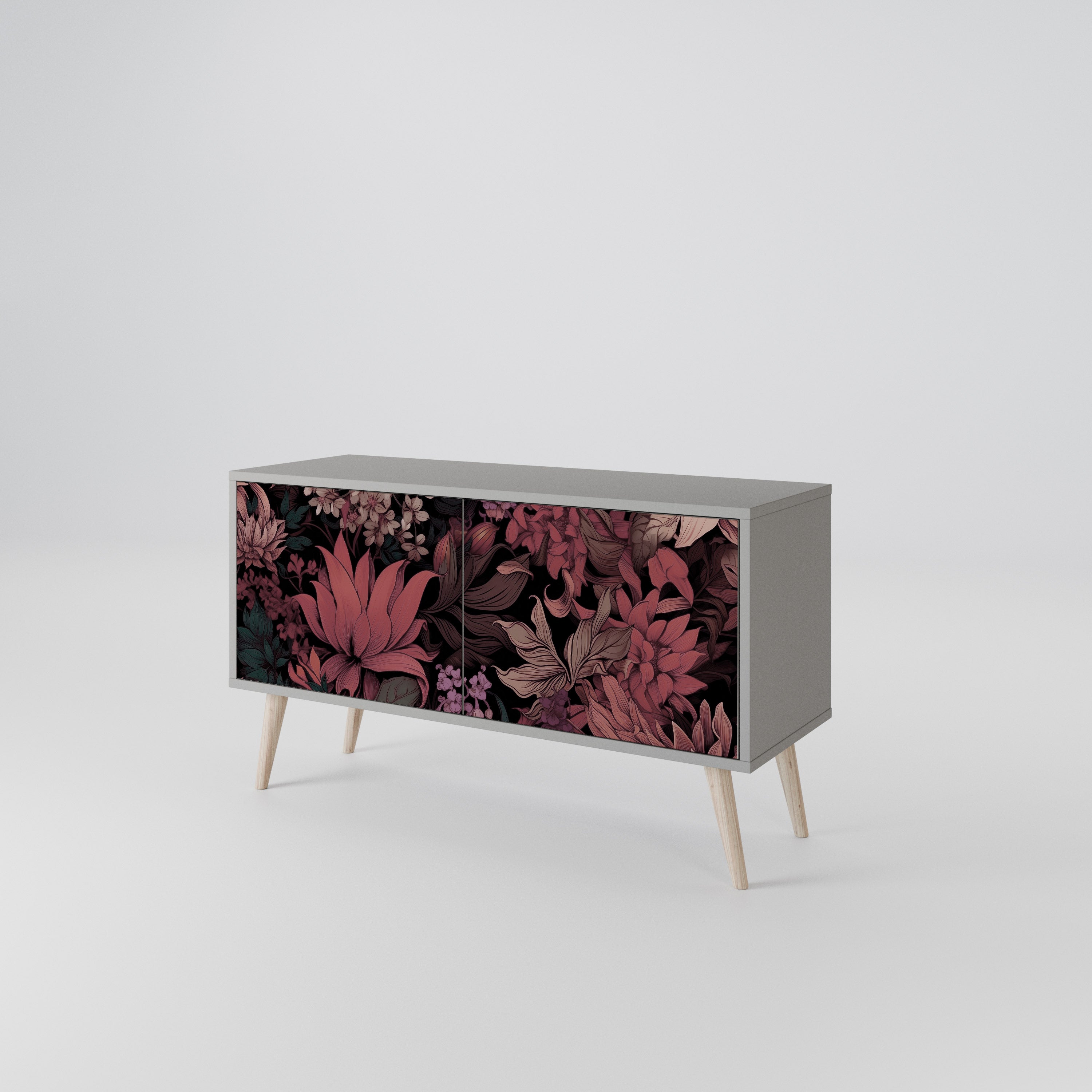 FLORAL WHISPER Compact 2-Door TV Cabinet