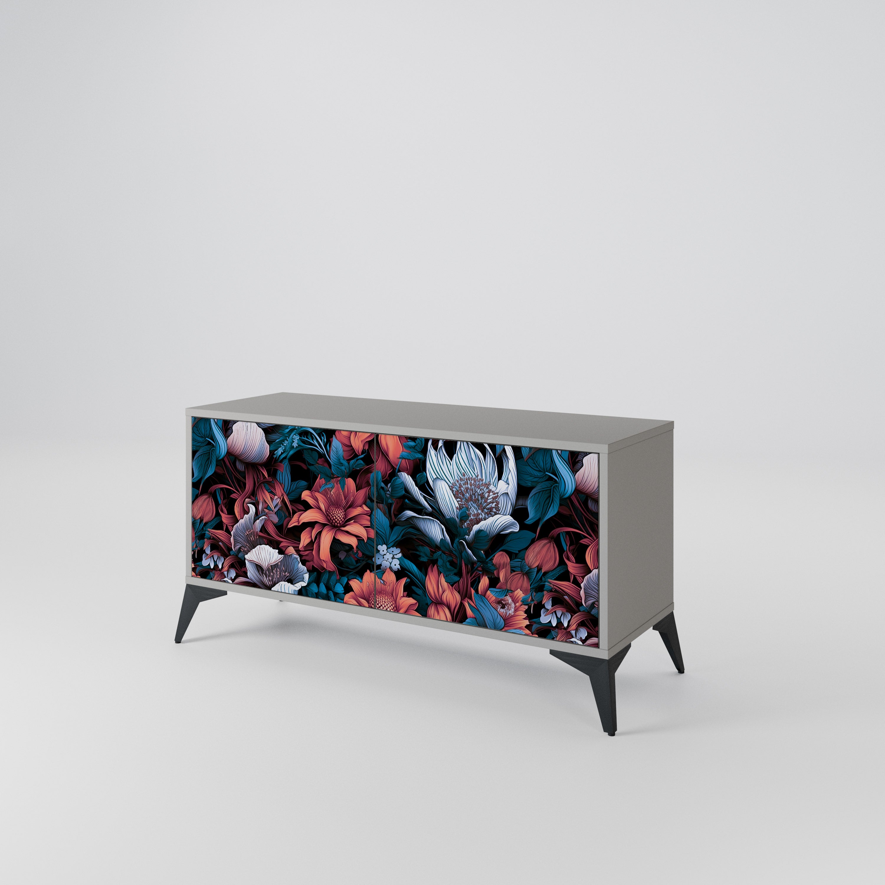 ETHEREAL BLOSSOMS Compact 2-Door TV Cabinet