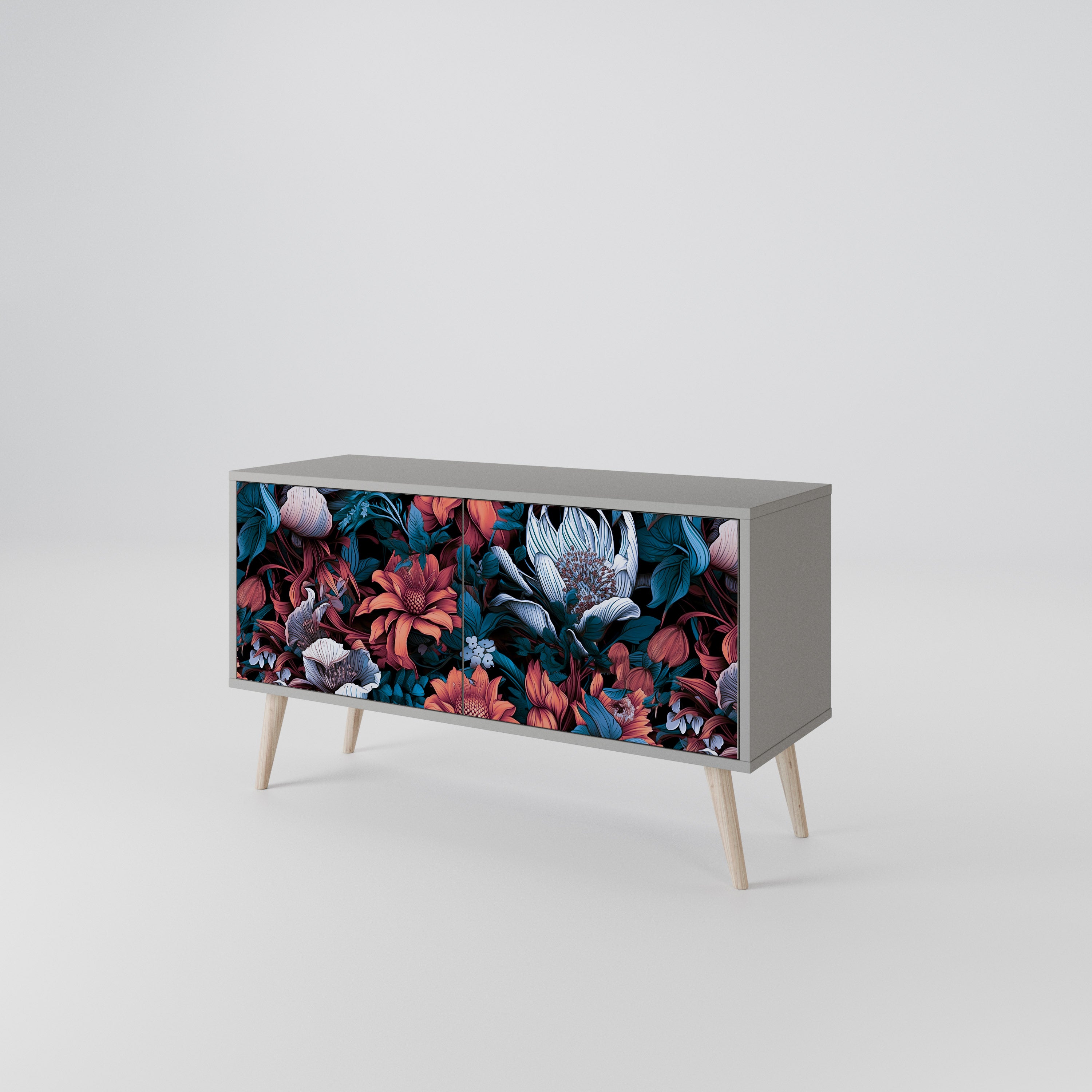 ETHEREAL BLOSSOMS Compact 2-Door TV Cabinet