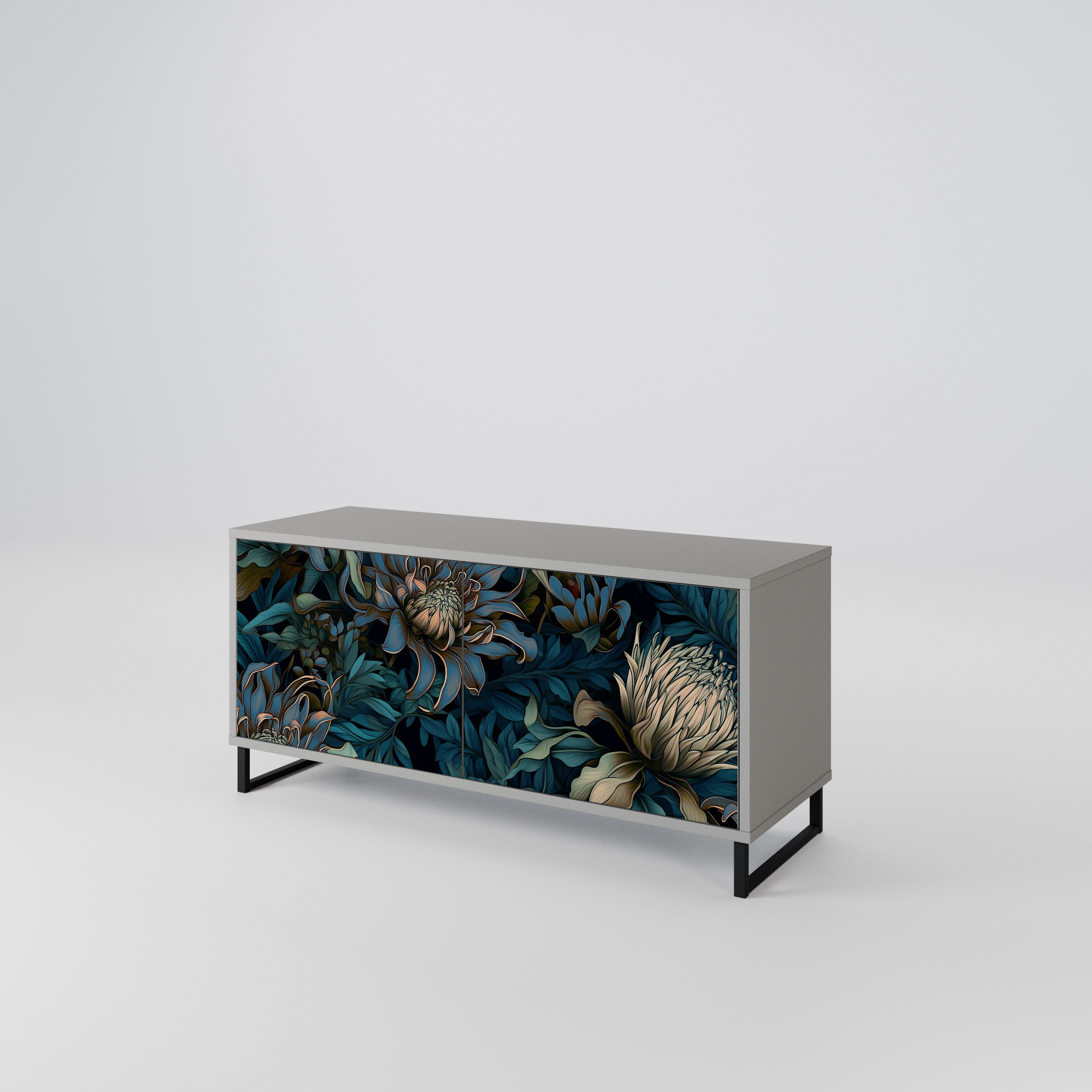 TWILIGHT BLOOM Compact 2-Door TV Cabinet