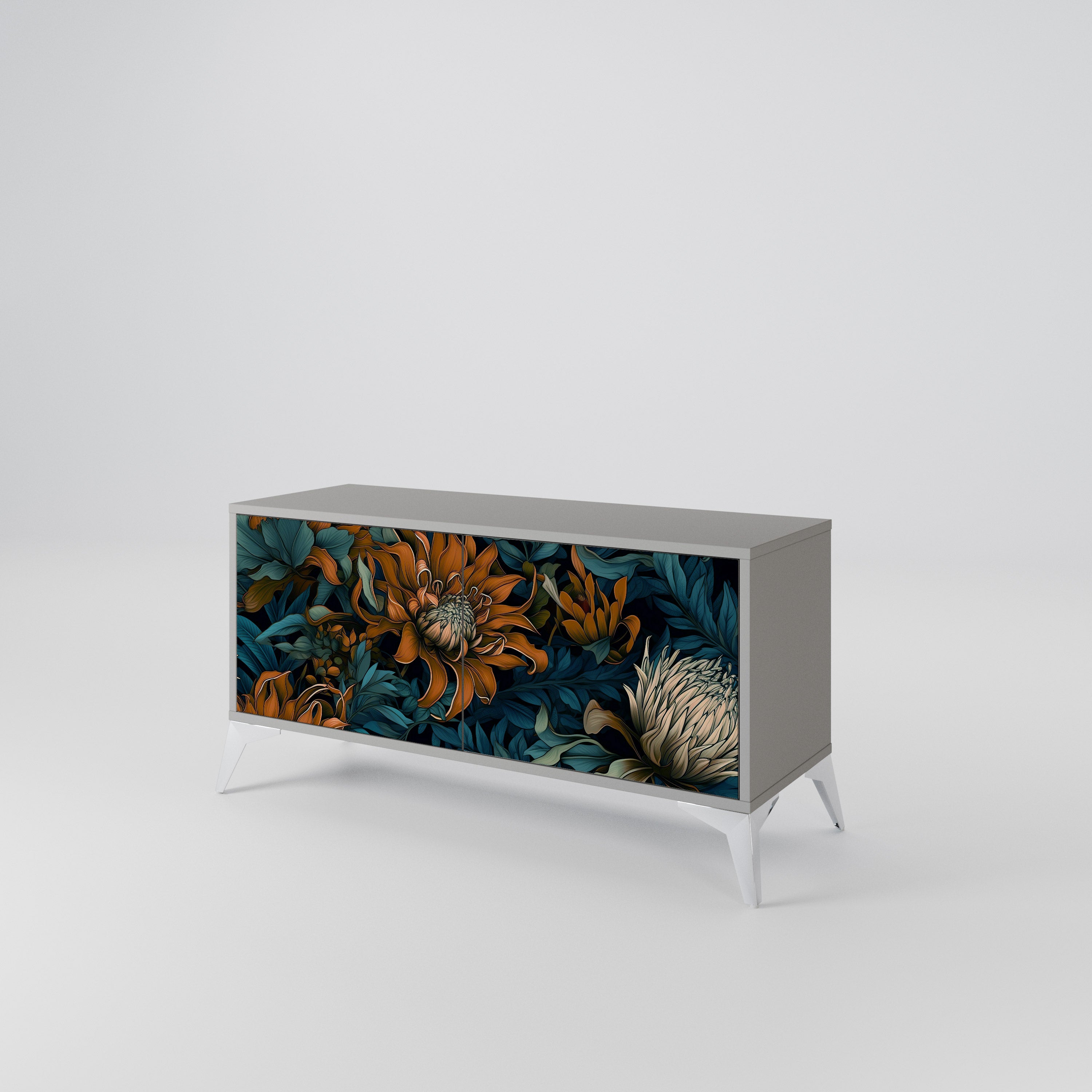 MORNING BLOOM Compact 2-Door TV Cabinet