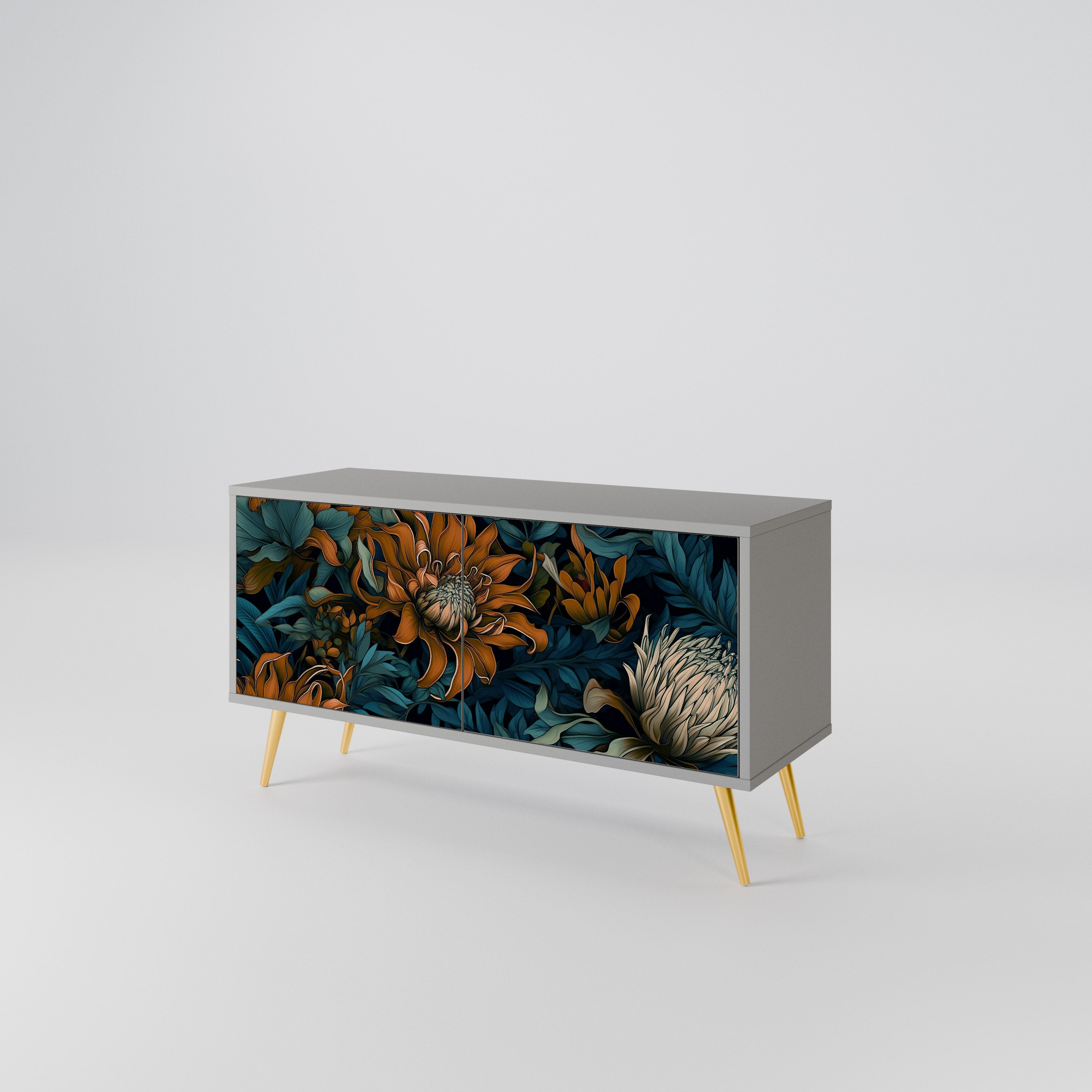 MORNING BLOOM Compact 2-Door TV Cabinet