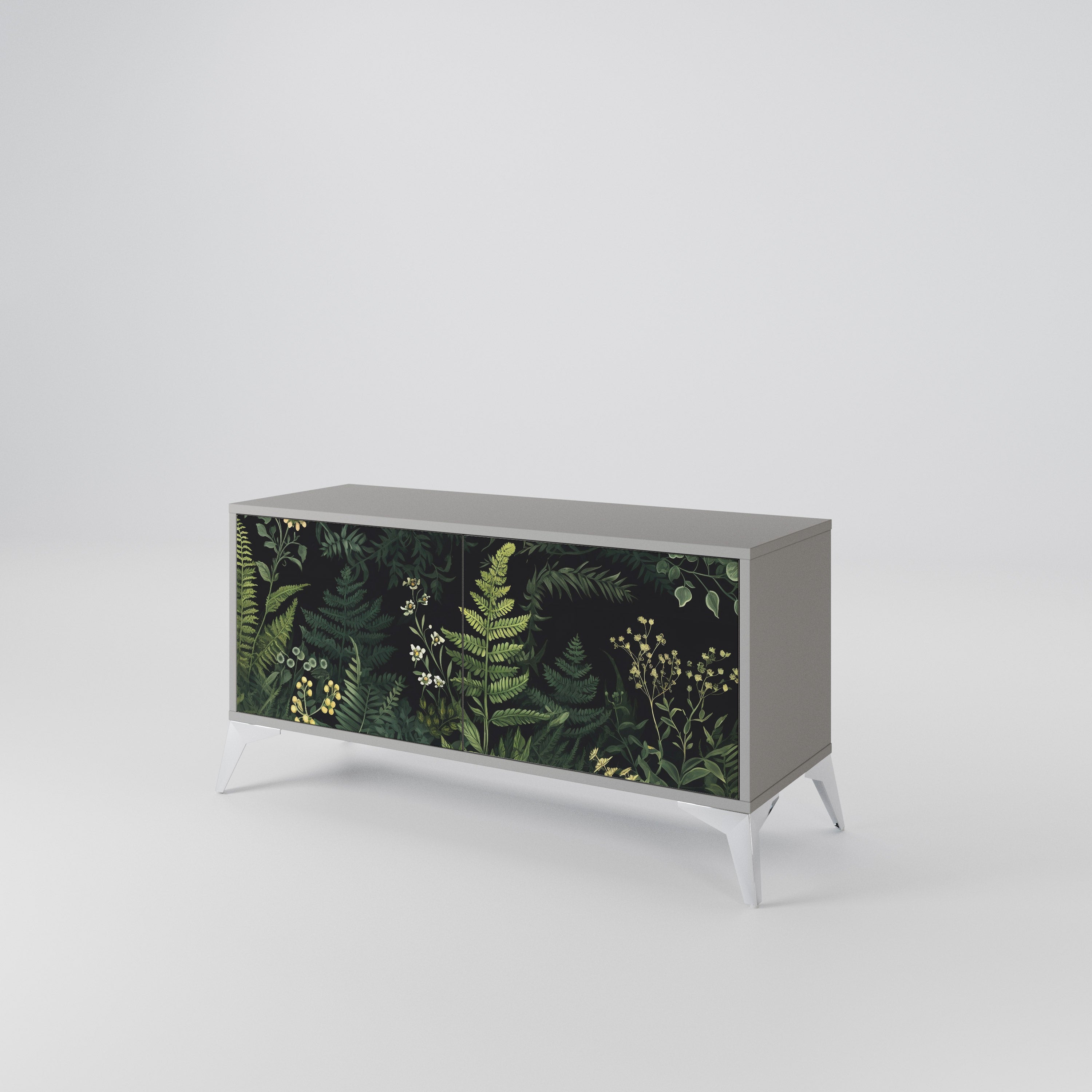 FERN FLOWERS Compact 2-Door TV Cabinet