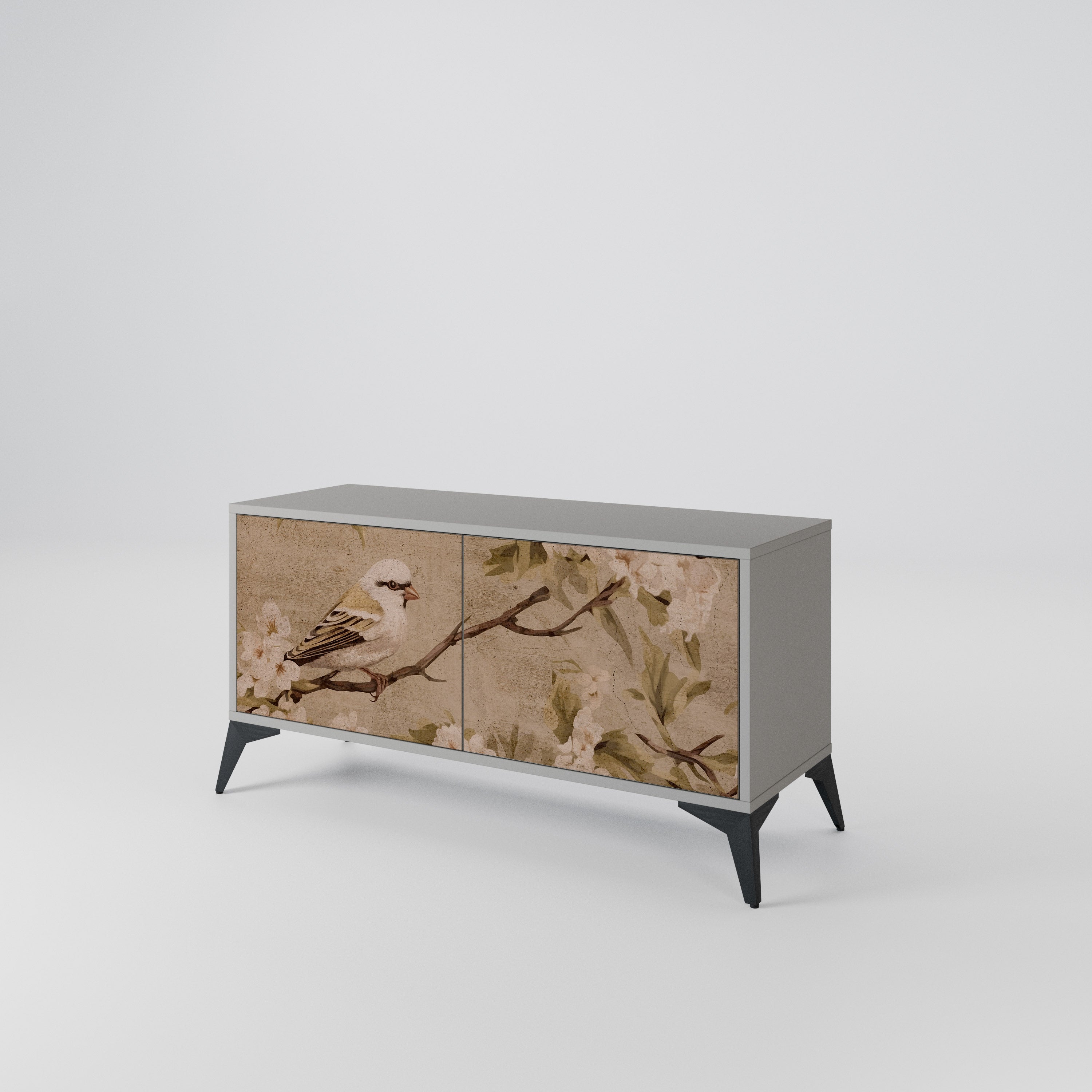 PETAL DISTINGUISH Compact 2-Door TV Cabinet