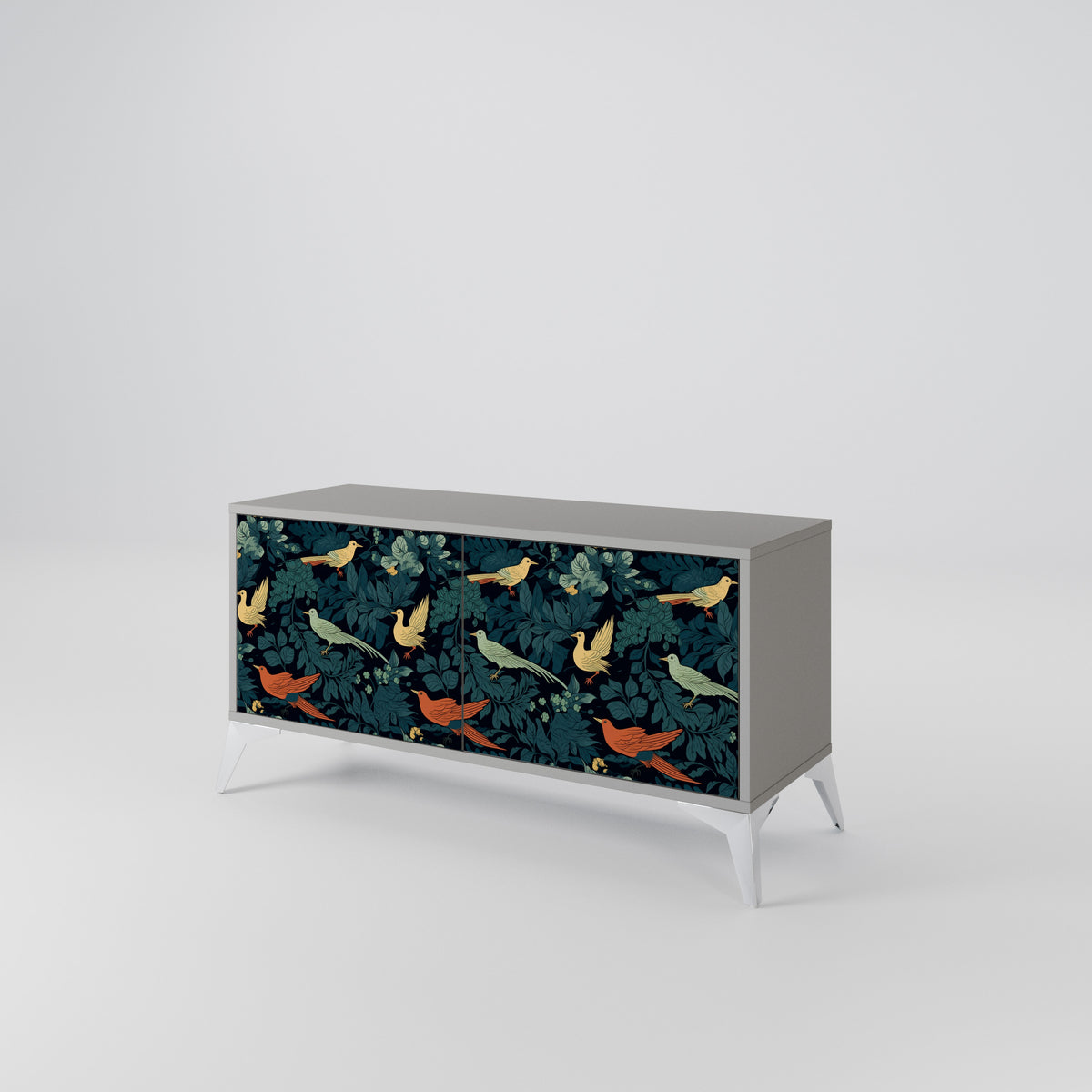 FOWL ORNAMENT Kompaktní dvoudveřový TV stolek