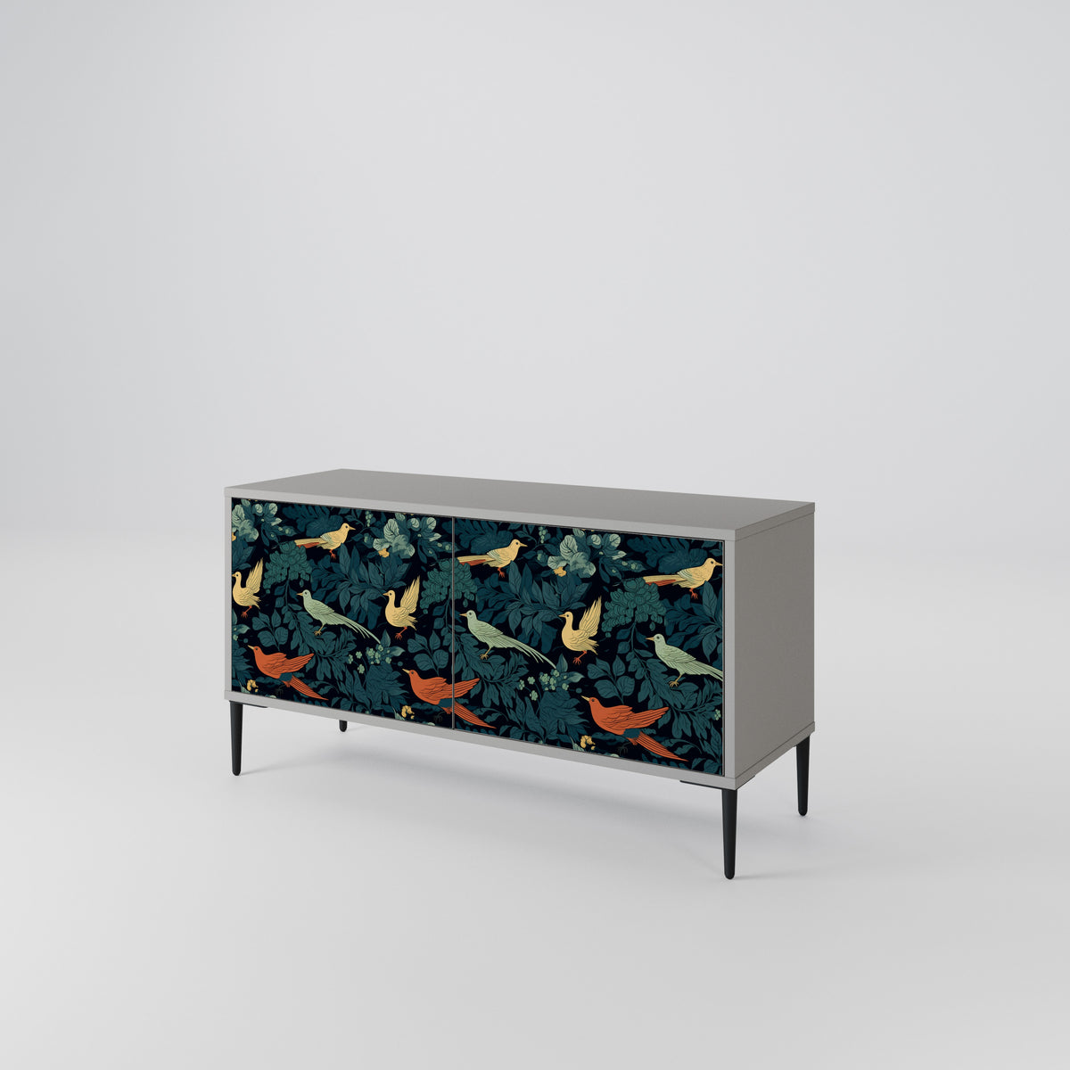 FOWL ORNAMENT Kompaktní dvoudveřový TV stolek