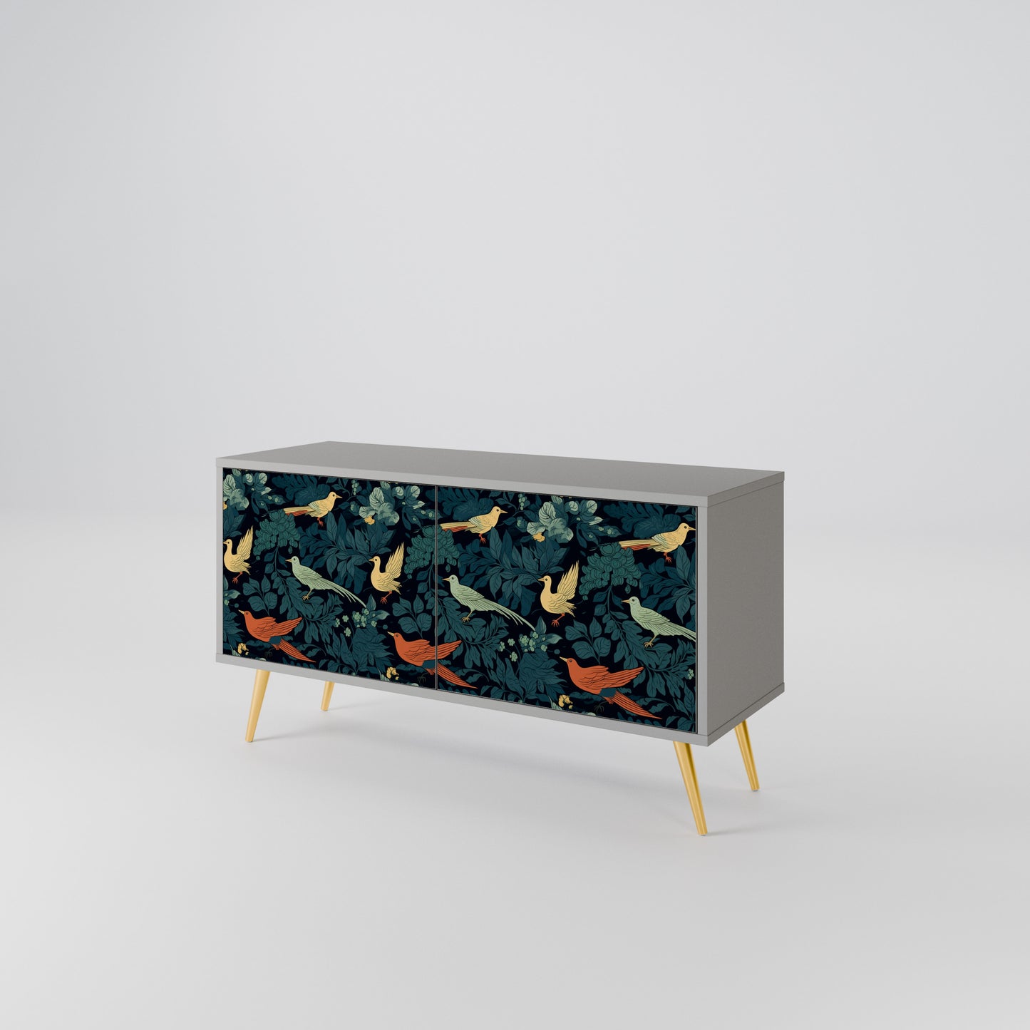 FOWL ORNAMENT Kompaktní dvoudveřový TV stolek