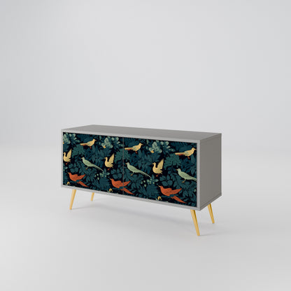 FOWL ORNAMENT Kompaktní dvoudveřový TV stolek