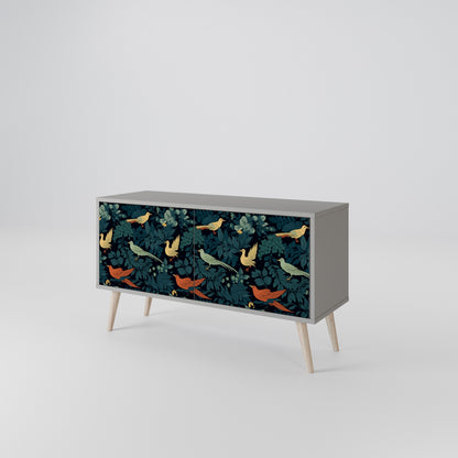 FOWL ORNAMENT Kompaktní dvoudveřový TV stolek