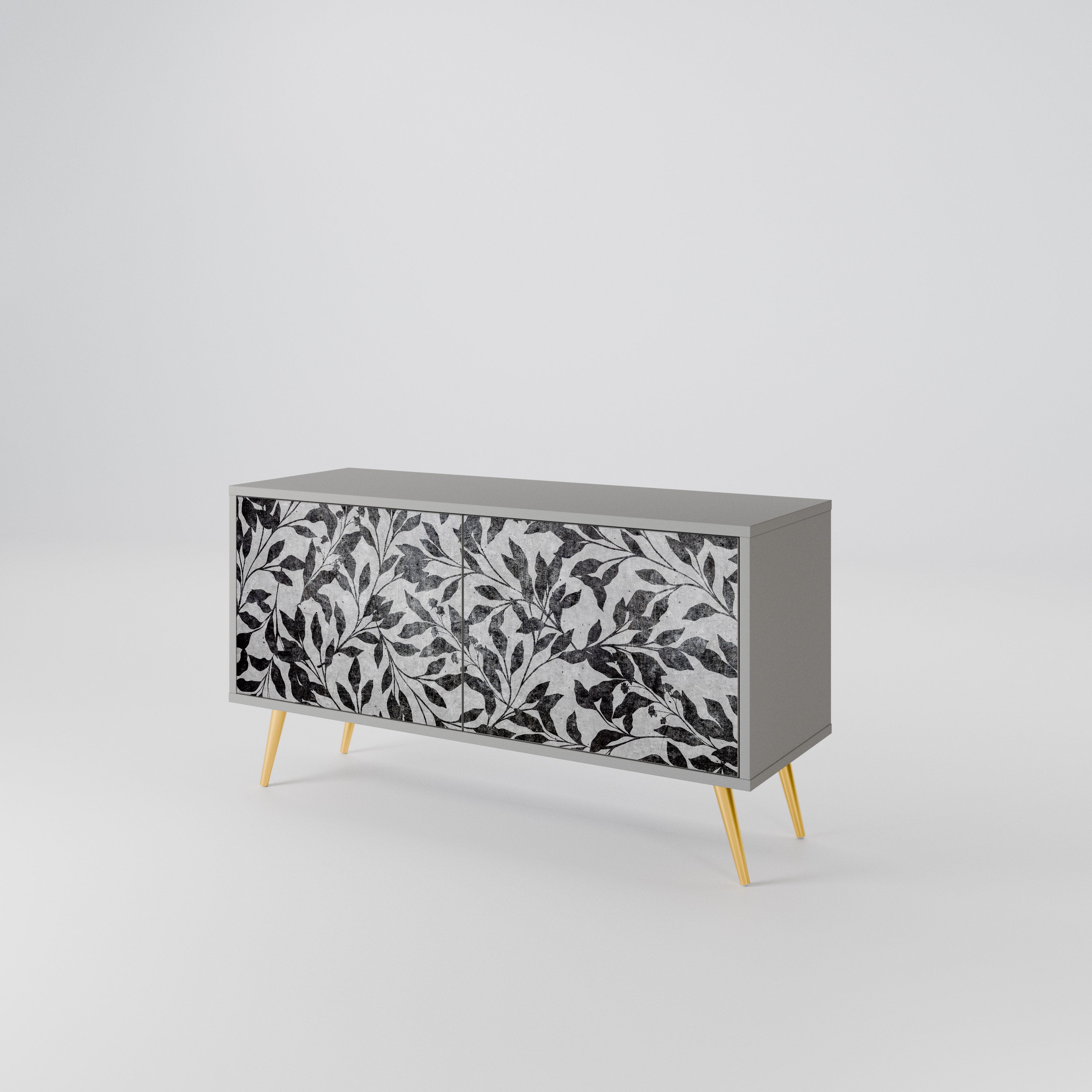 CHARCOAL SPROUT Compact 2-Door TV Cabinet