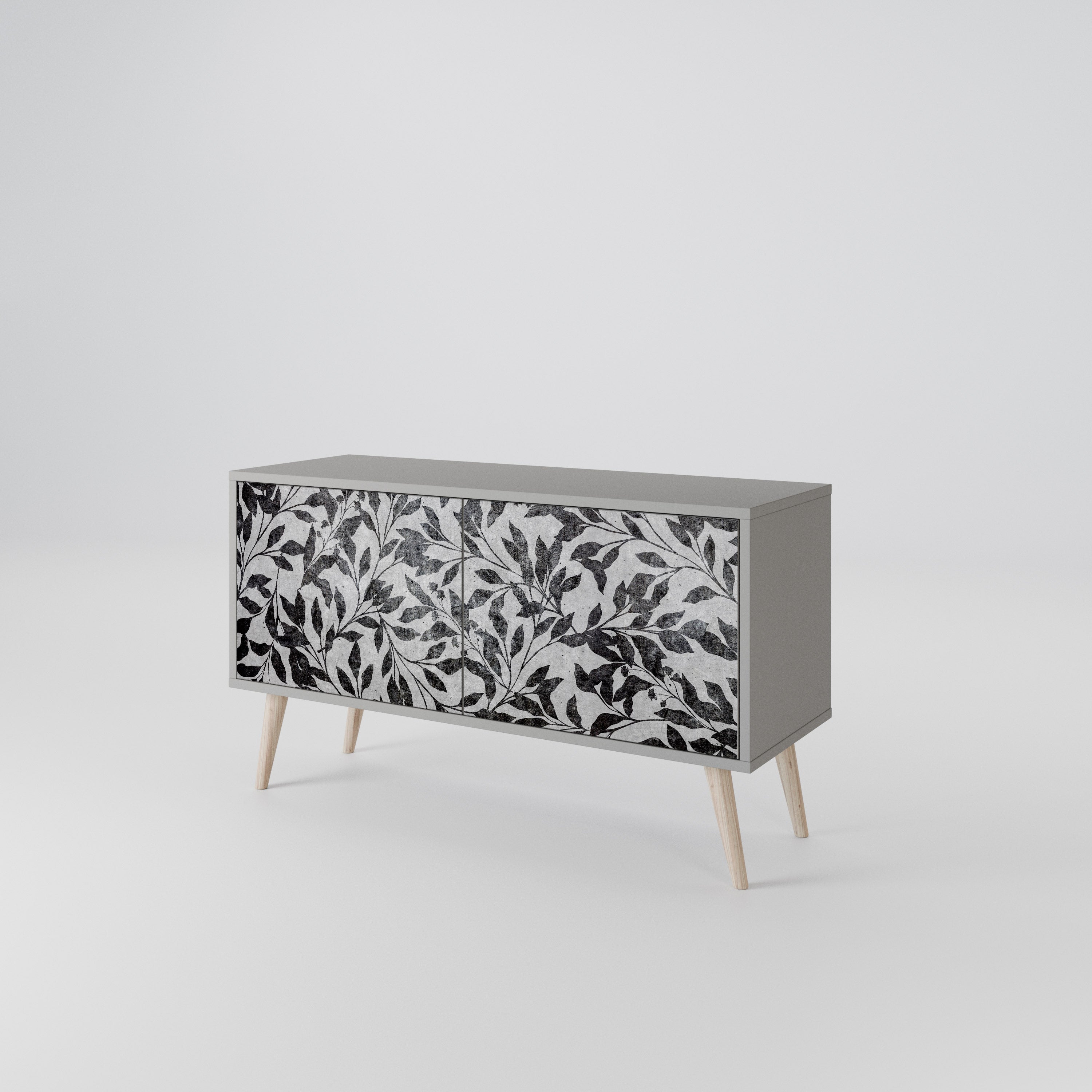 CHARCOAL SPROUT Compact 2-Door TV Cabinet