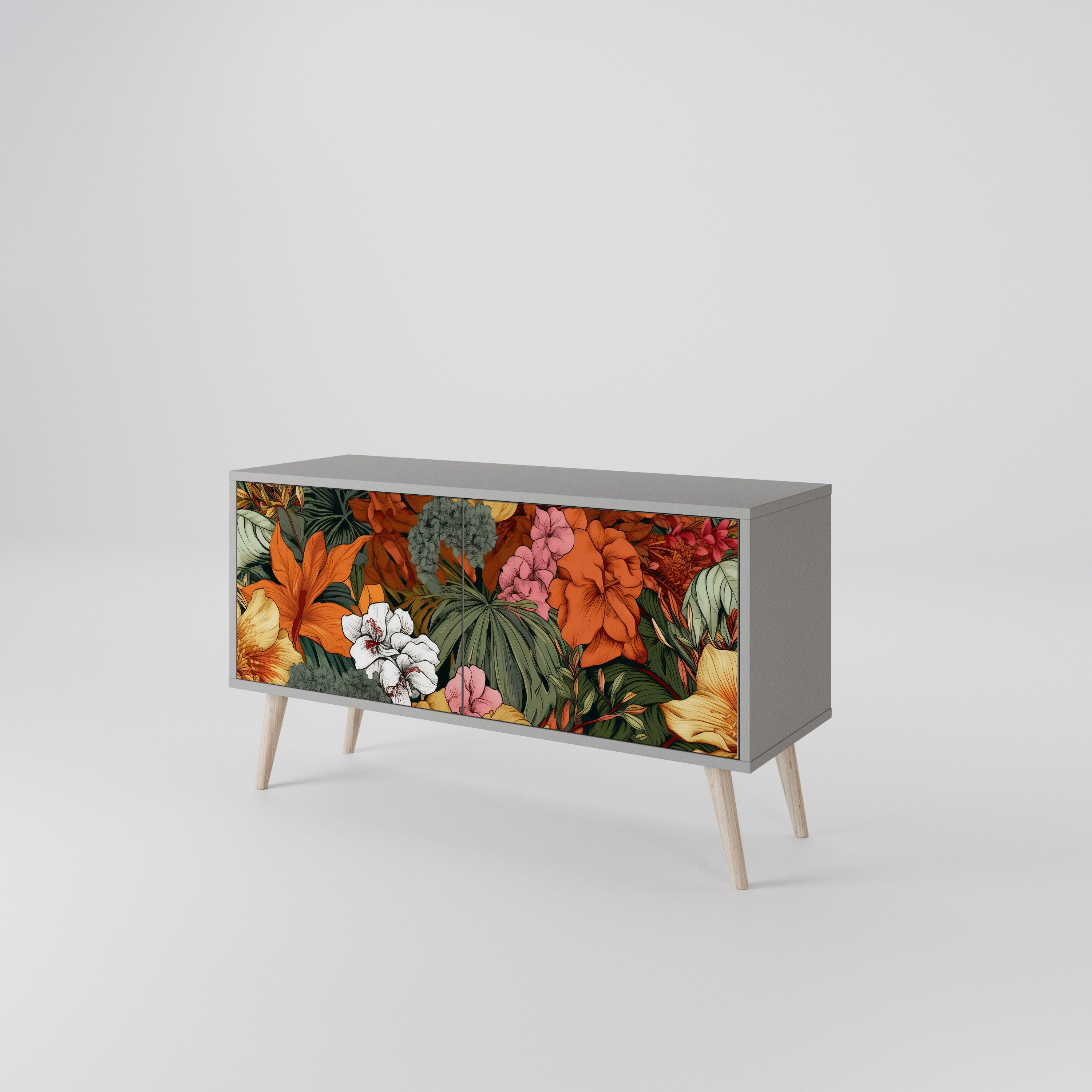 RADIANT FLORA Compact 2-Door TV Cabinet