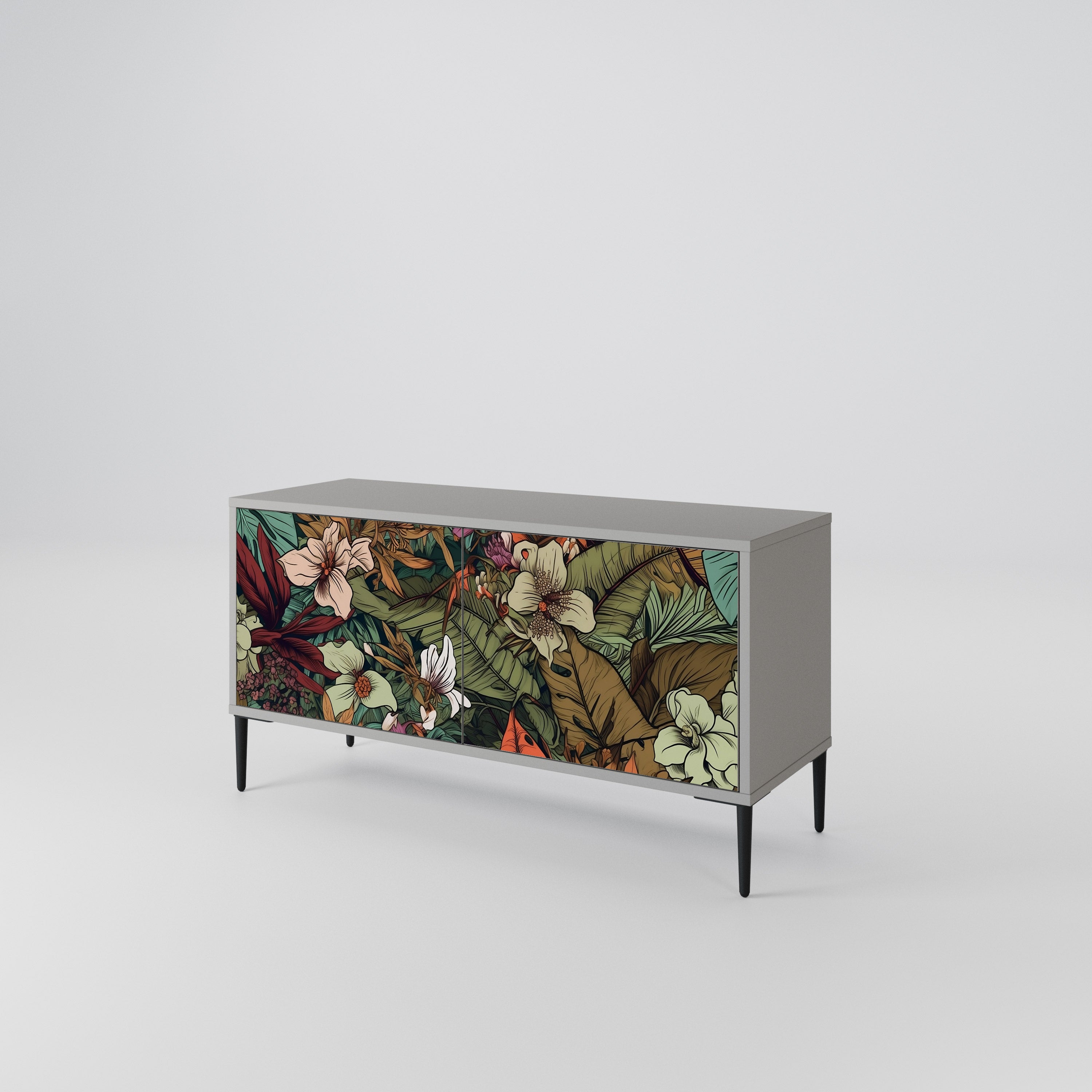 BOTANICAL EMERGENCE Compact 2-Door TV Cabinet
