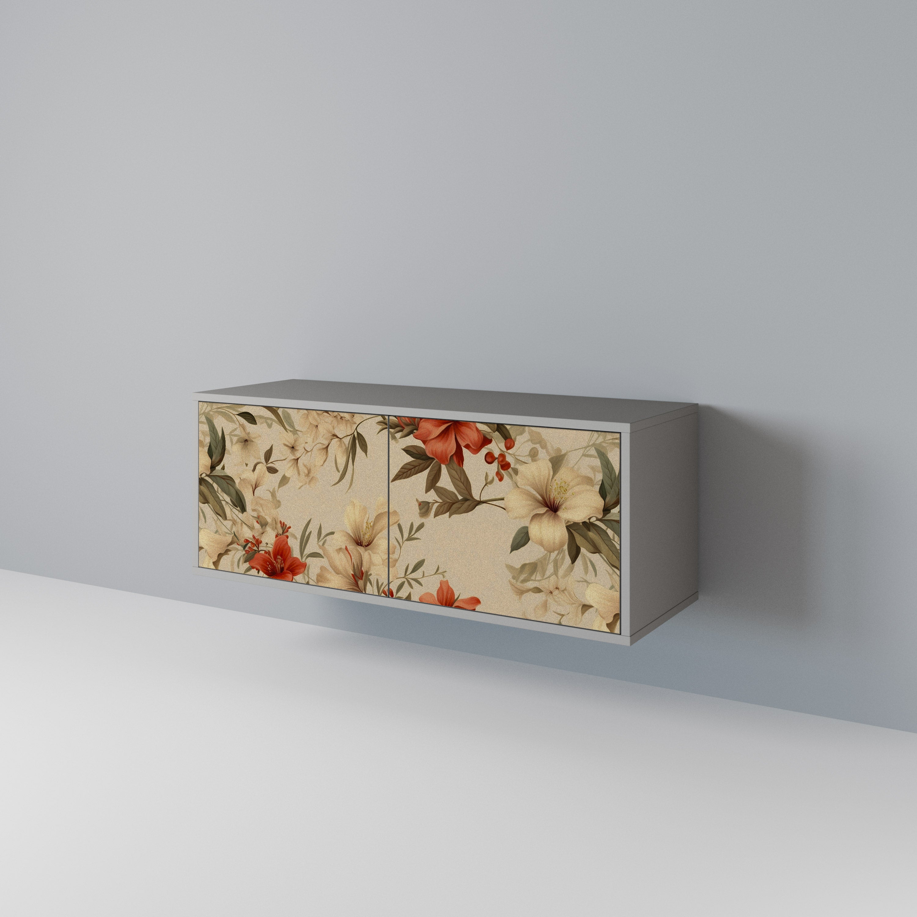 BLOOMING HARMONY Compact 2-Door TV Cabinet