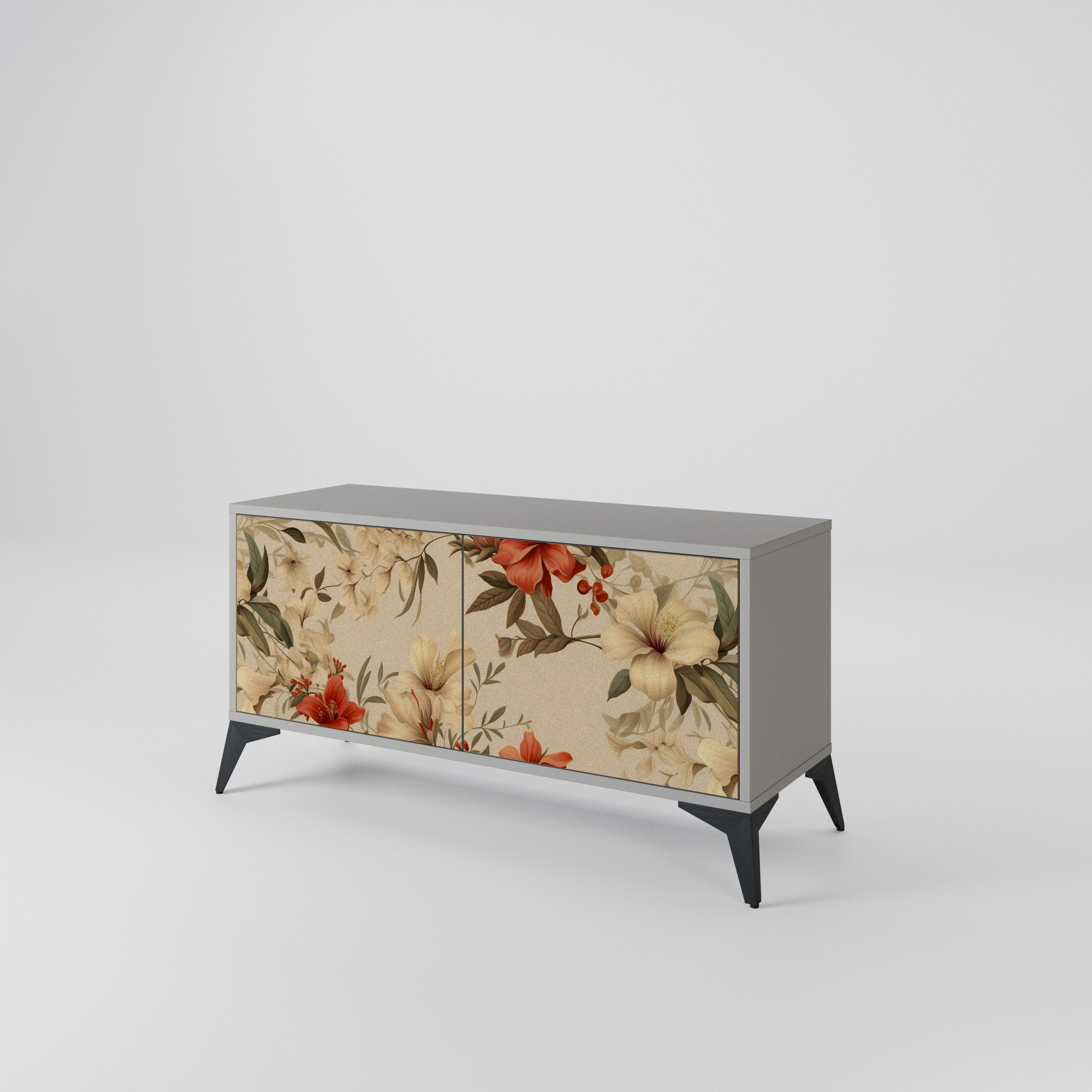 BLOOMING HARMONY Compact 2-Door TV Cabinet