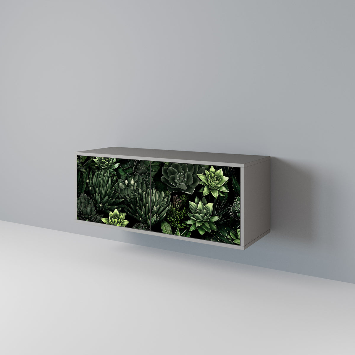 SUCCULENT JUNGLE Kompaktní dvoudveřový TV stolek