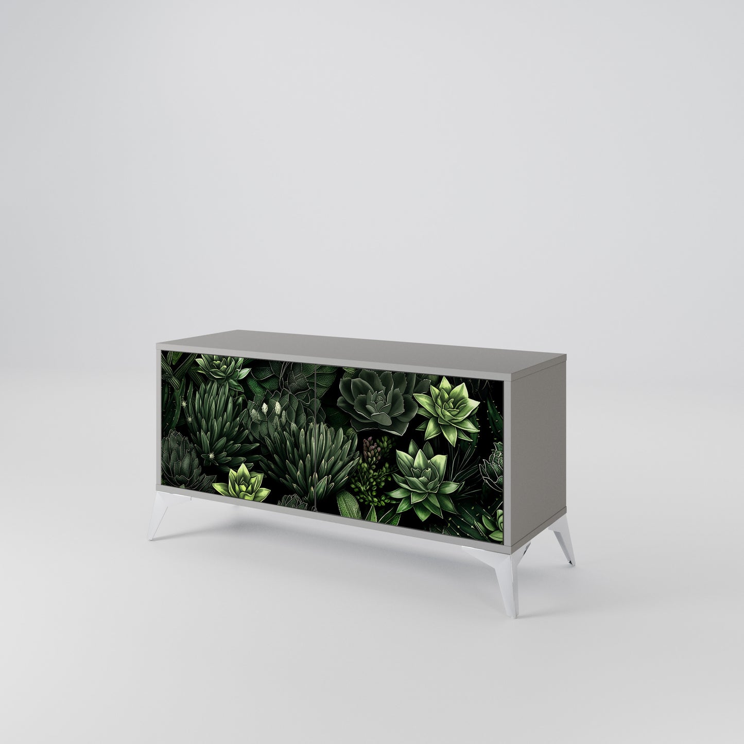 SUCCULENT JUNGLE Kompaktní dvoudveřový TV stolek