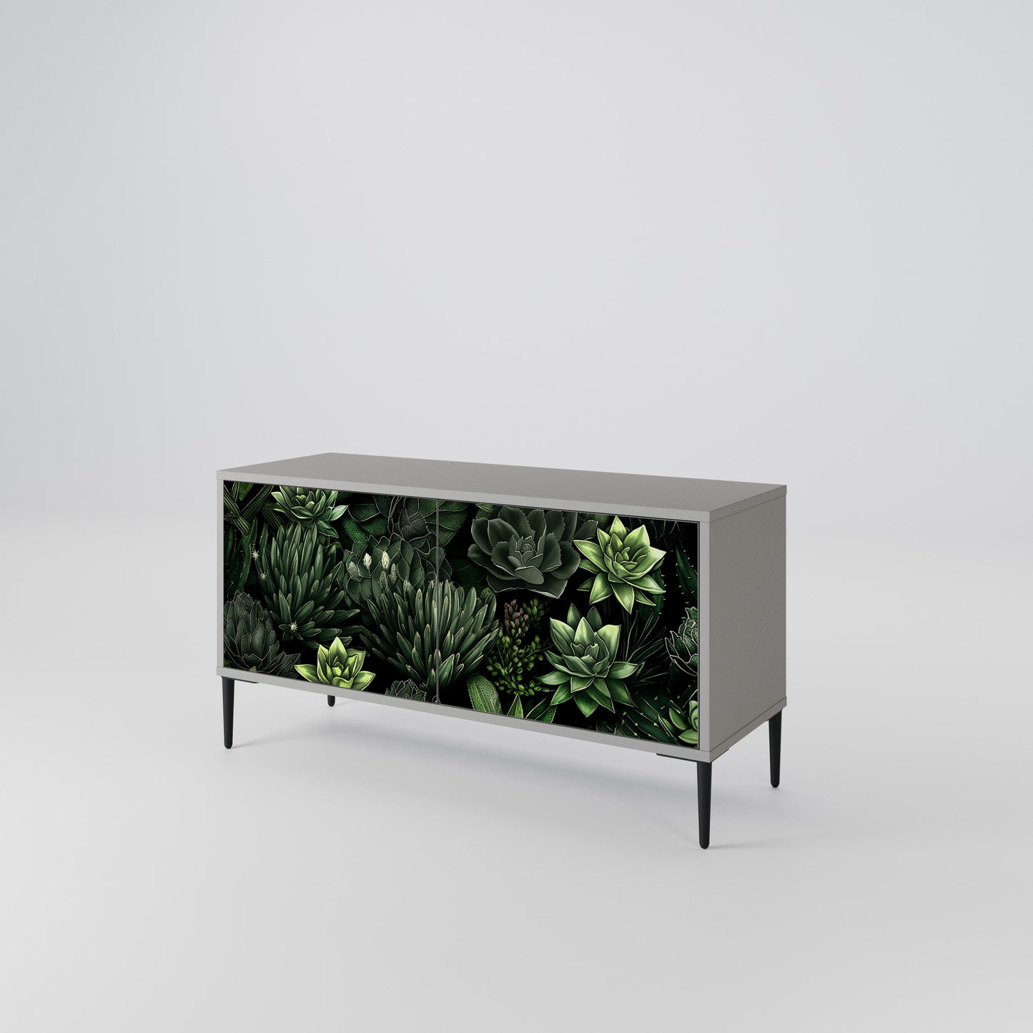 SUCCULENT JUNGLE Kompaktní dvoudveřový TV stolek