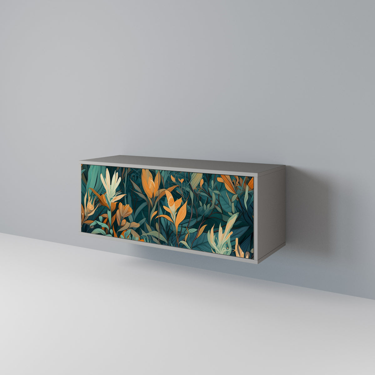 FLORAL SERENITY Kompaktní dvoudveřový TV stolek