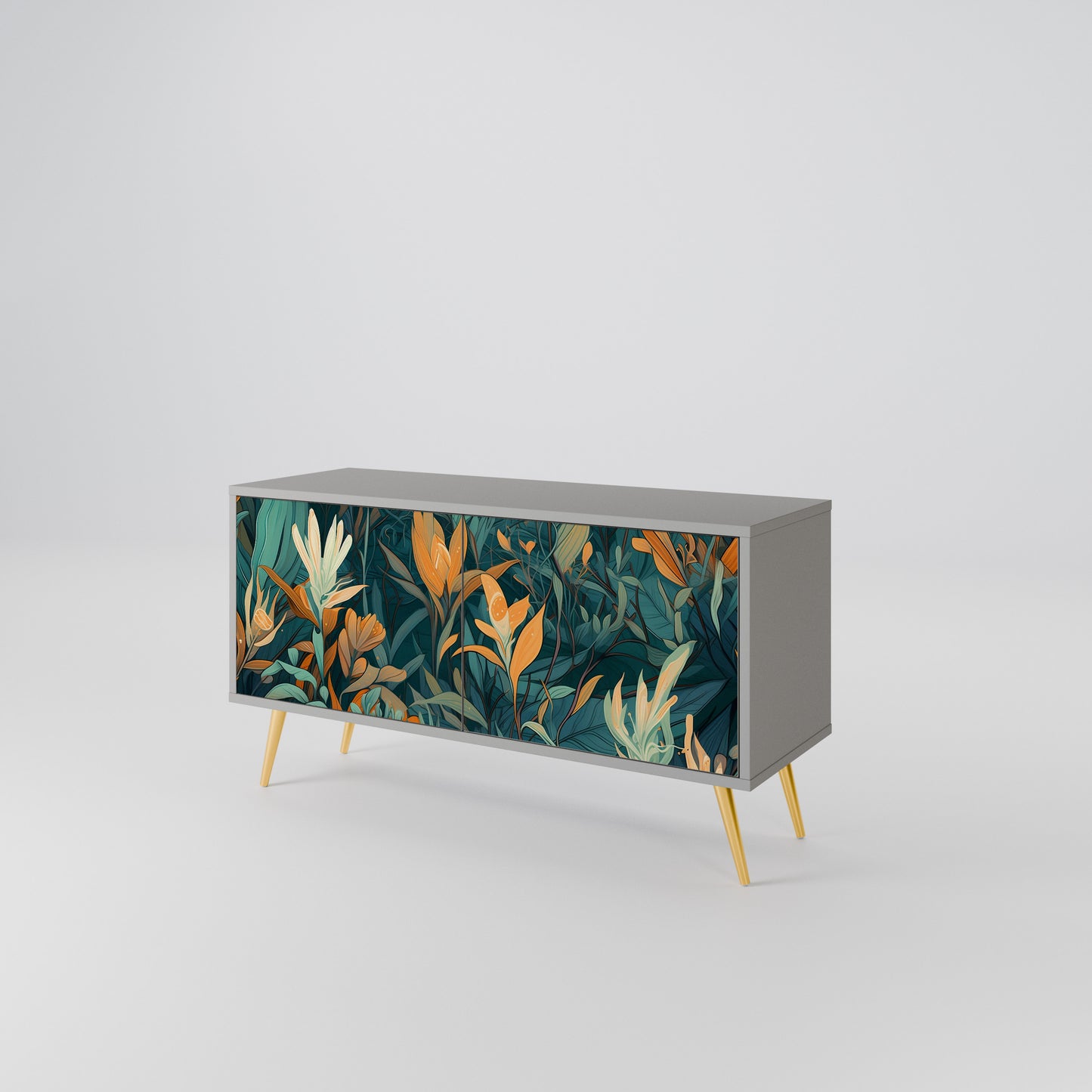 FLORAL SERENITY Kompaktní dvoudveřový TV stolek
